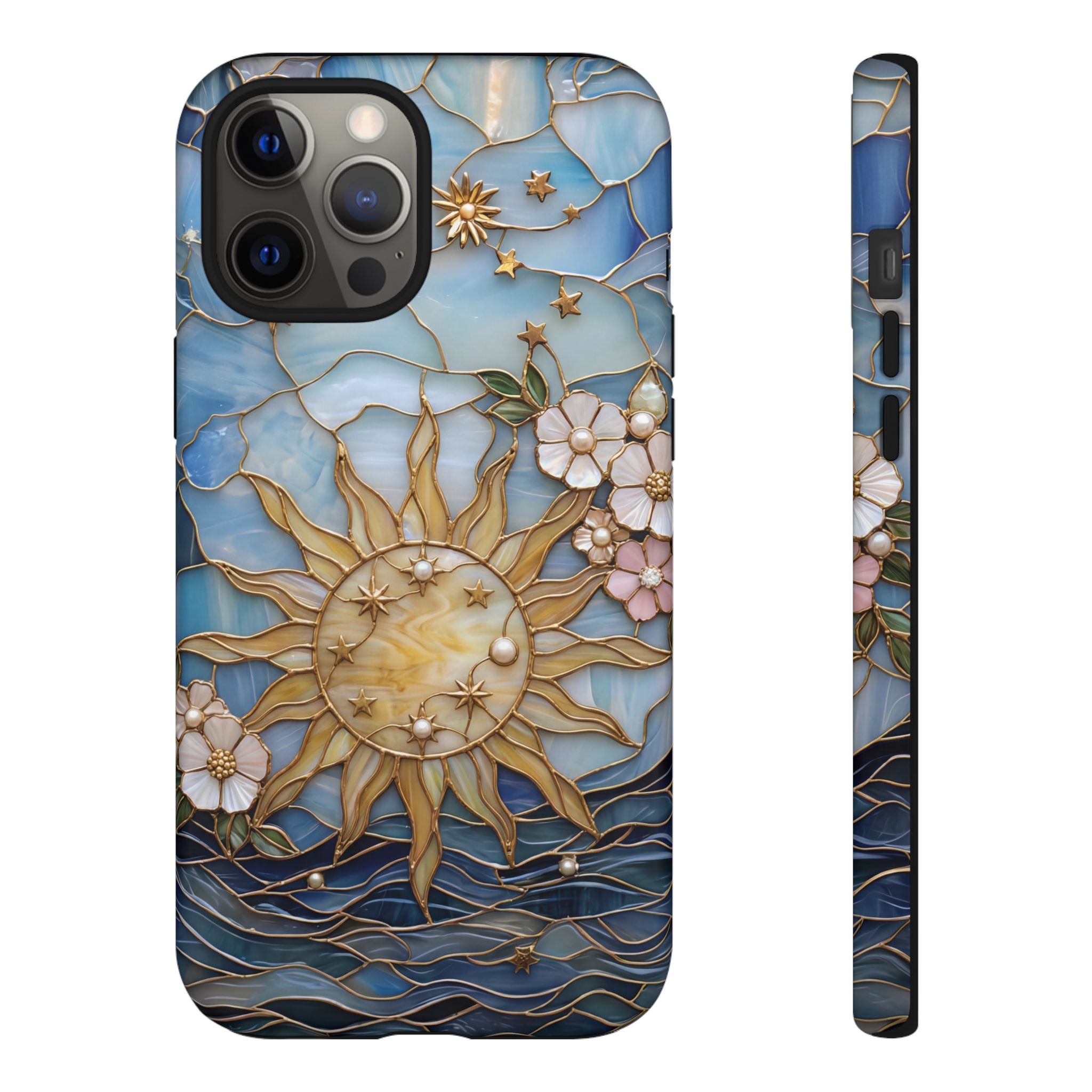 Stained Glass Floral Sun & Sea Tough iPhone Case