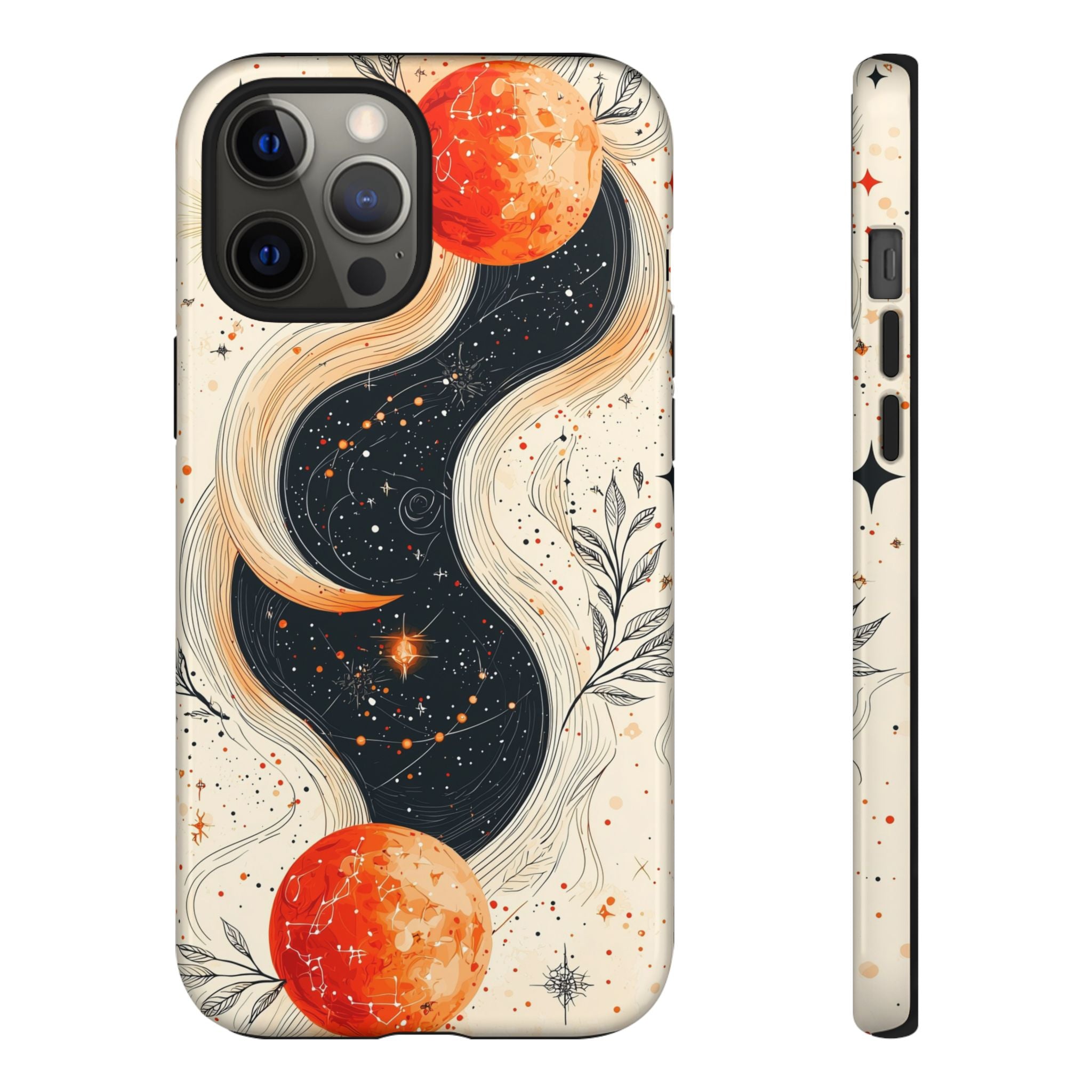 Astrology Galaxy iPhone Case | Red Moon Celestial