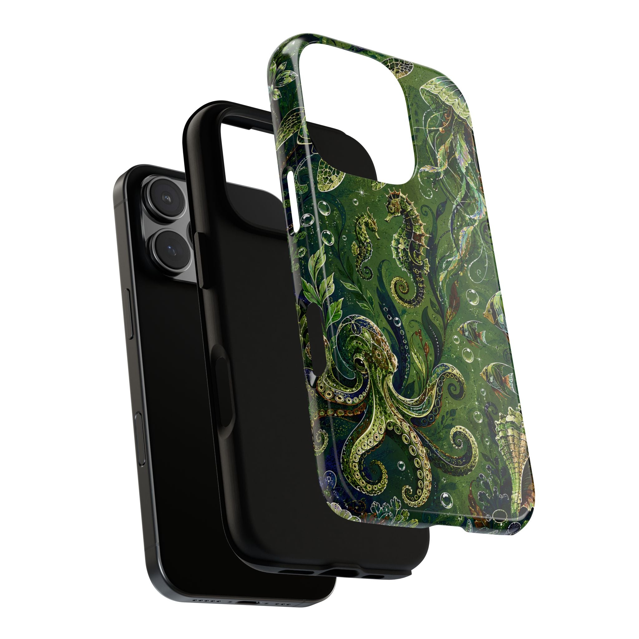 Octopus Tough iPhone Case | Jewel Green Ocean Animal Cover