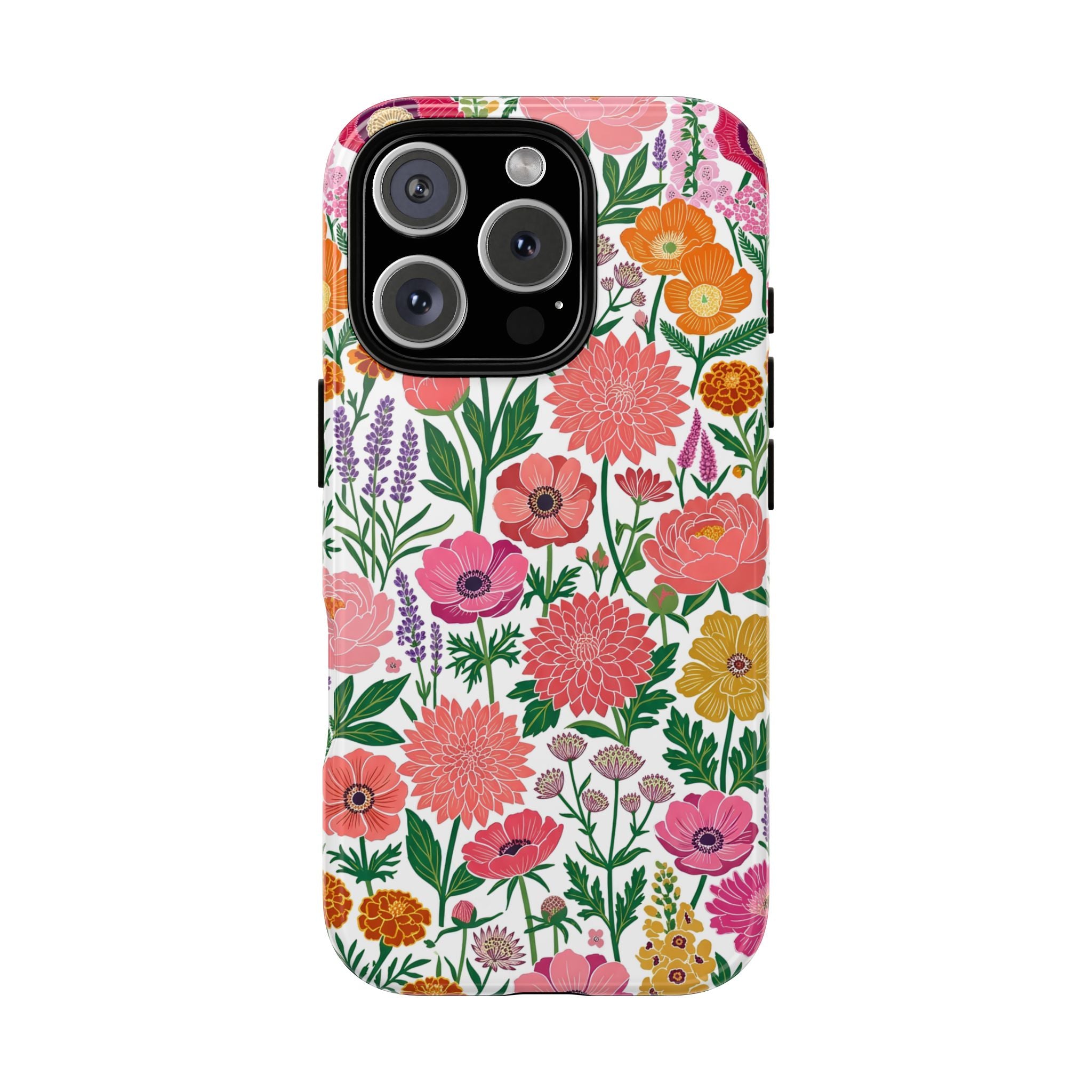Floral Tough iPhone Case | Colorful Garden Print Protective Cover
