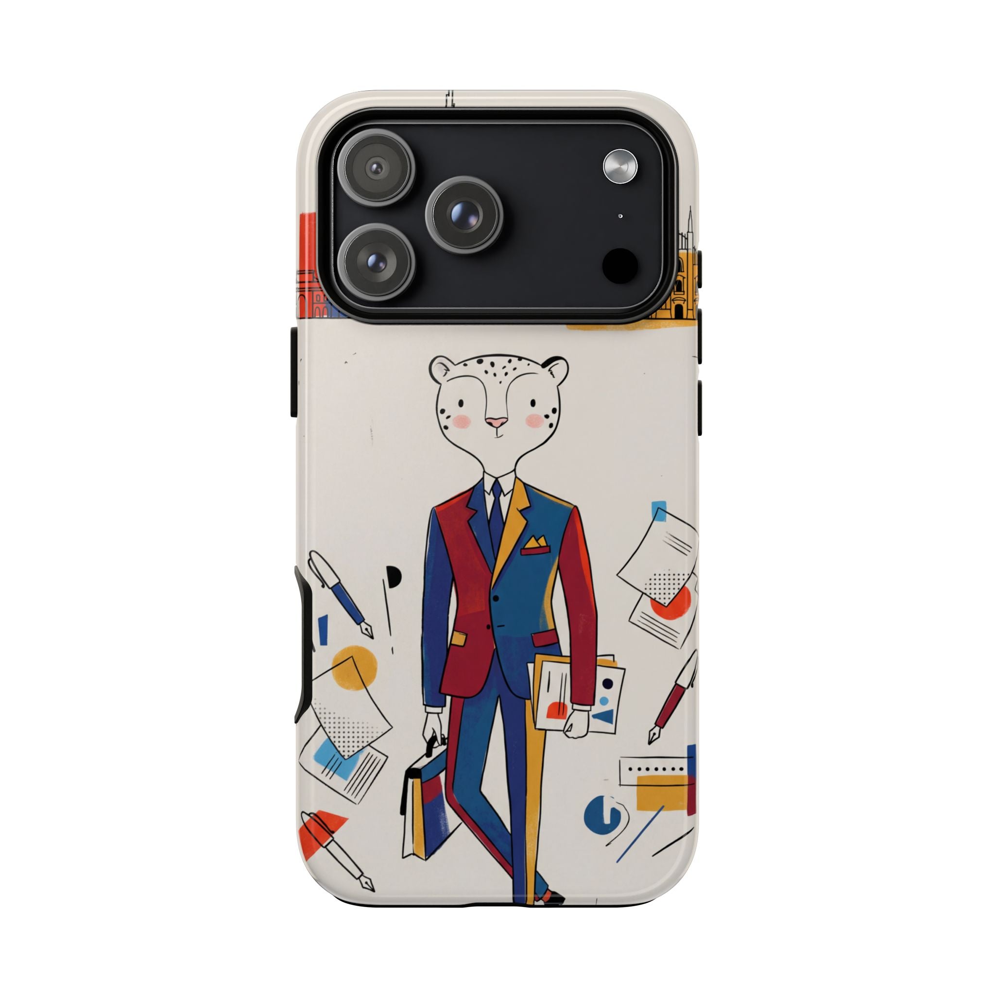 Leopard Executive Phone Case | Business Chic Illustrated
