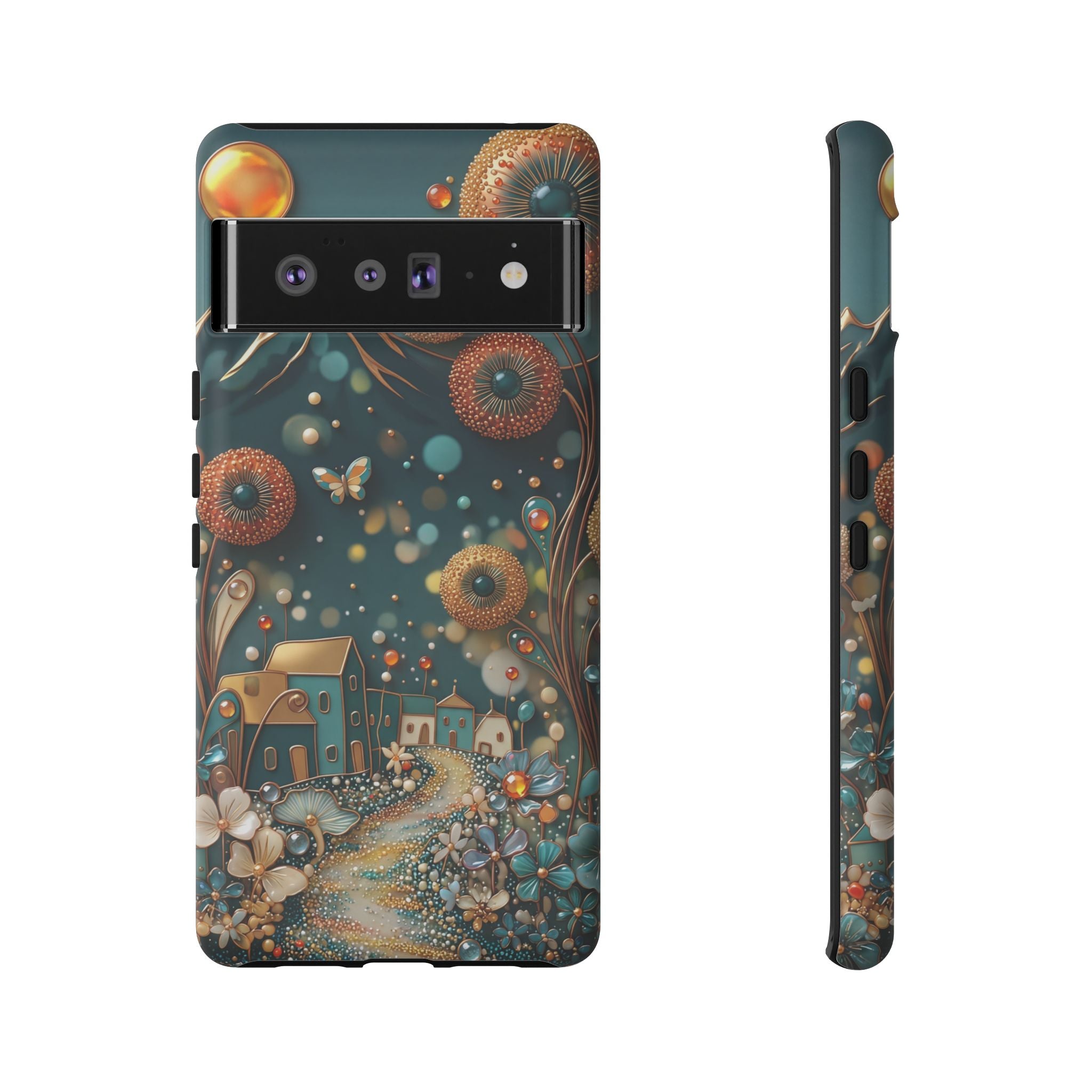 Whimsical Night Village Google Pixel Case