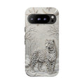 Snow Leopard Google Pixel Phone Case | Winter Moon Forest Protective Phone Cover