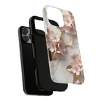Floral Marble iPhone Case — Sakura Gold Cherry Blossom Tough Case