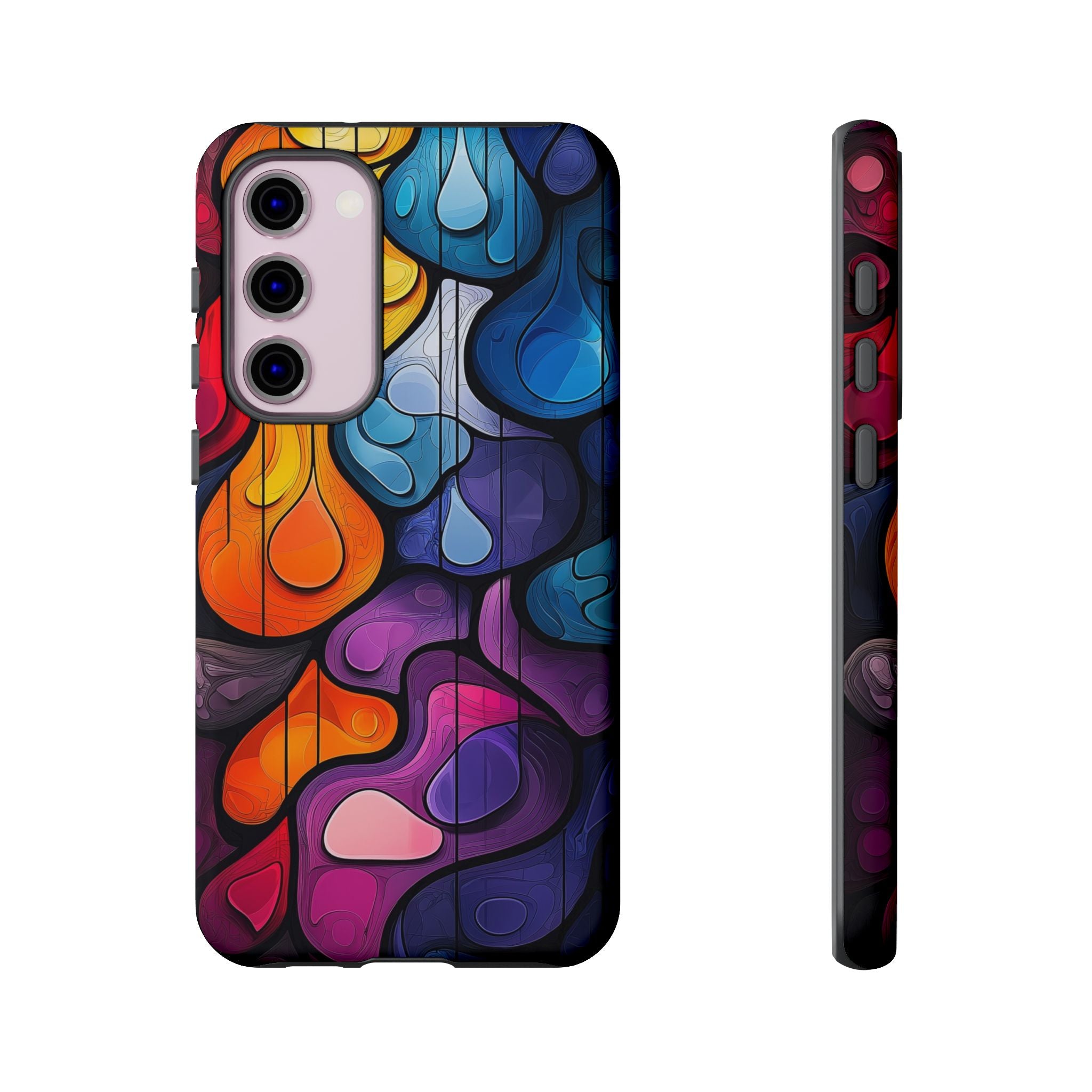 Abstract Colourful Drop Samsung Galaxy Case — Vibrant Stained-Glass
