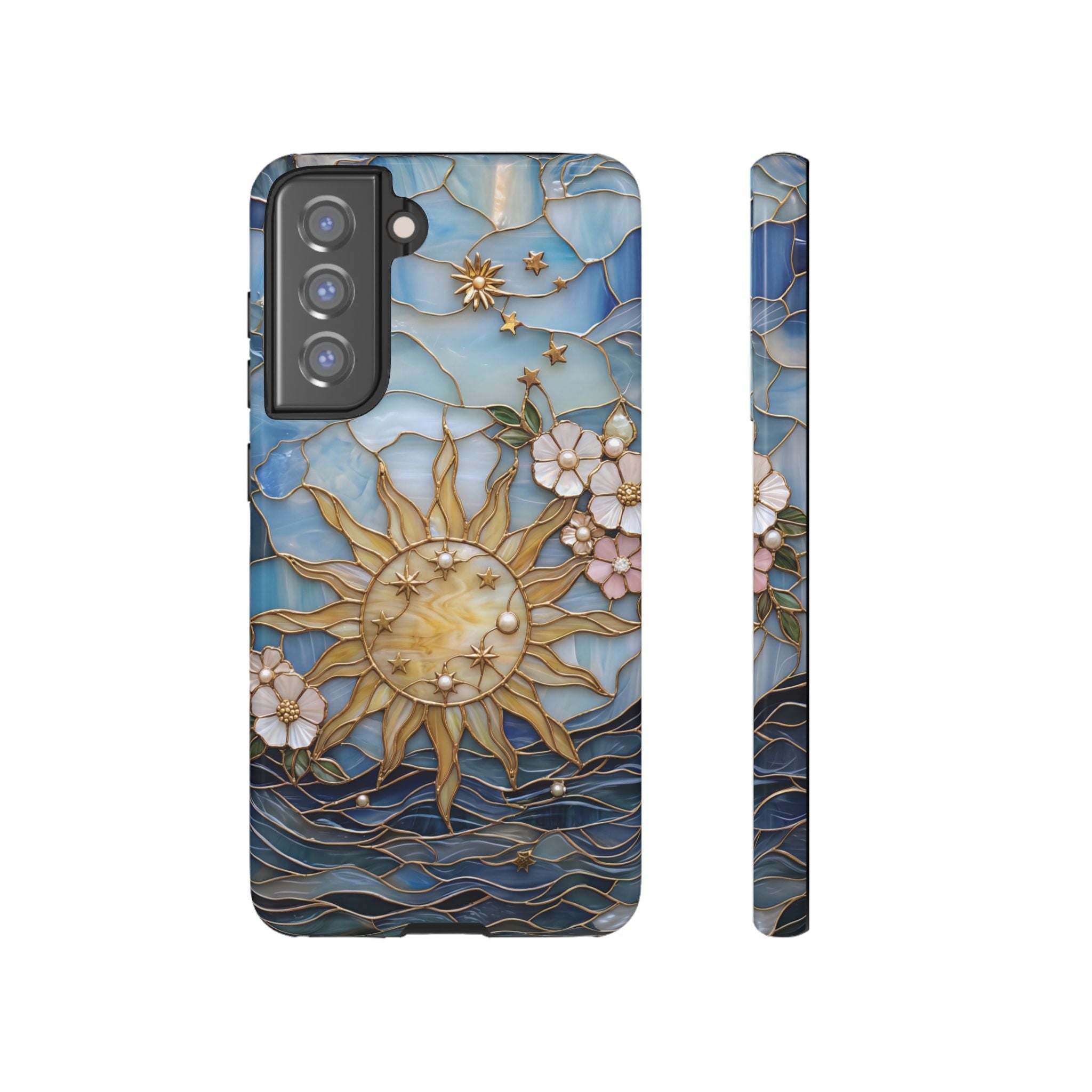 Stained Glass Floral Sun & Sea Tough Samsung Galaxy Case