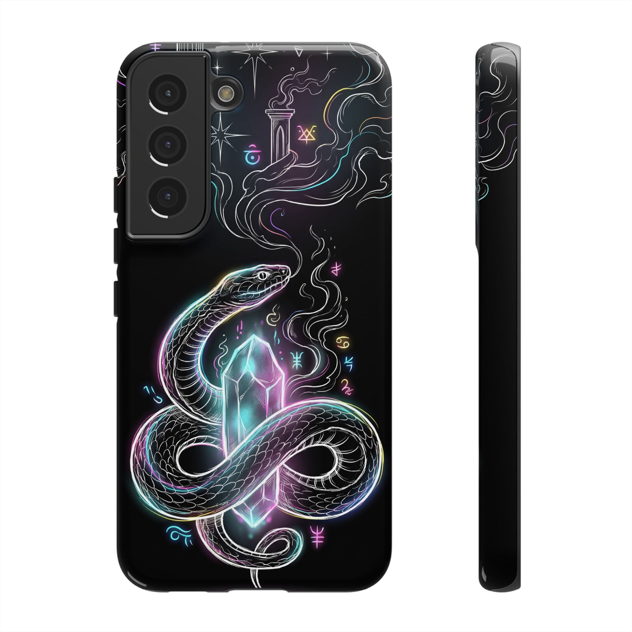 Neon Occult Mystic Snake Crystal Samsung Galaxy Phone Case