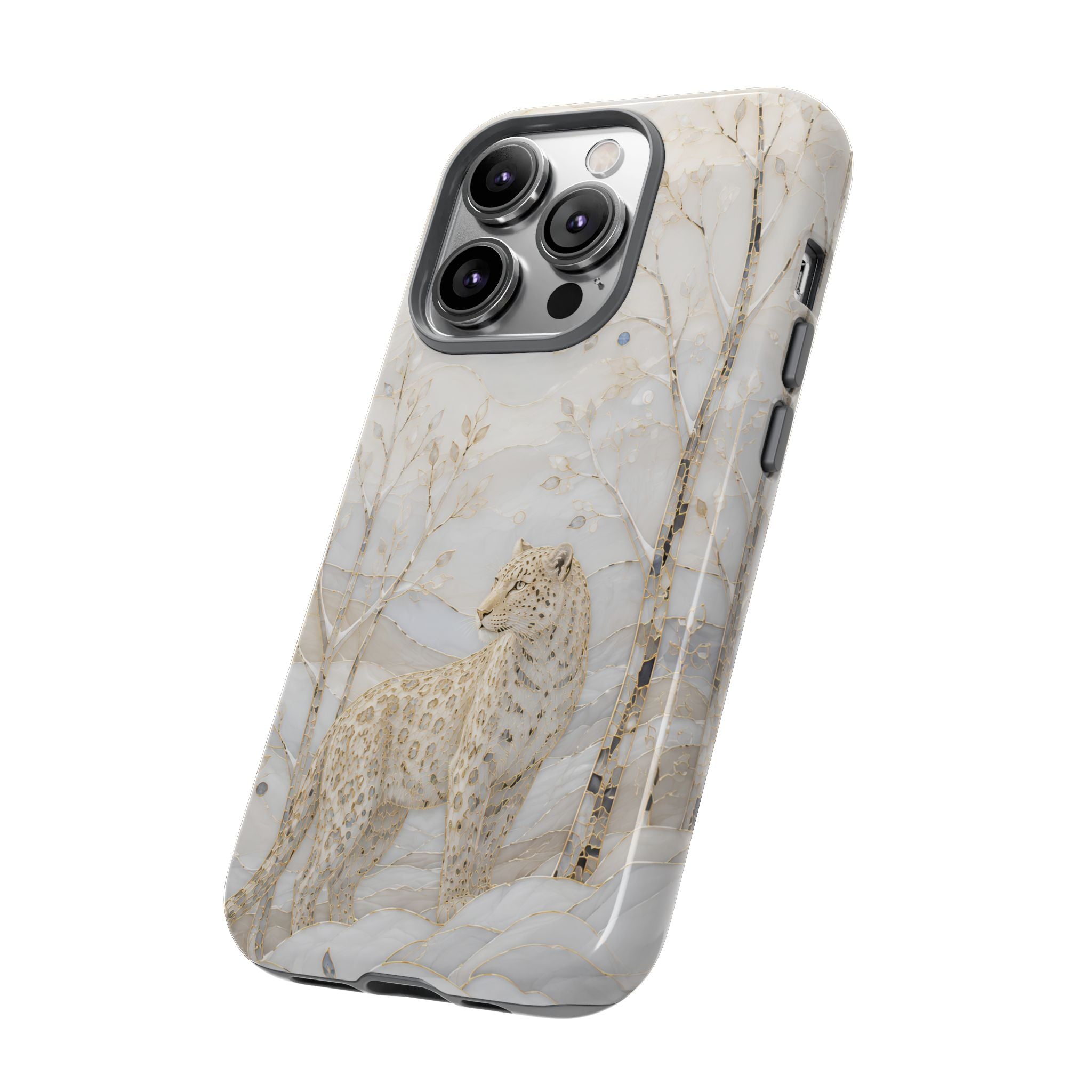 Snow Leopard iPhone Case | Winter Forest Phone Case