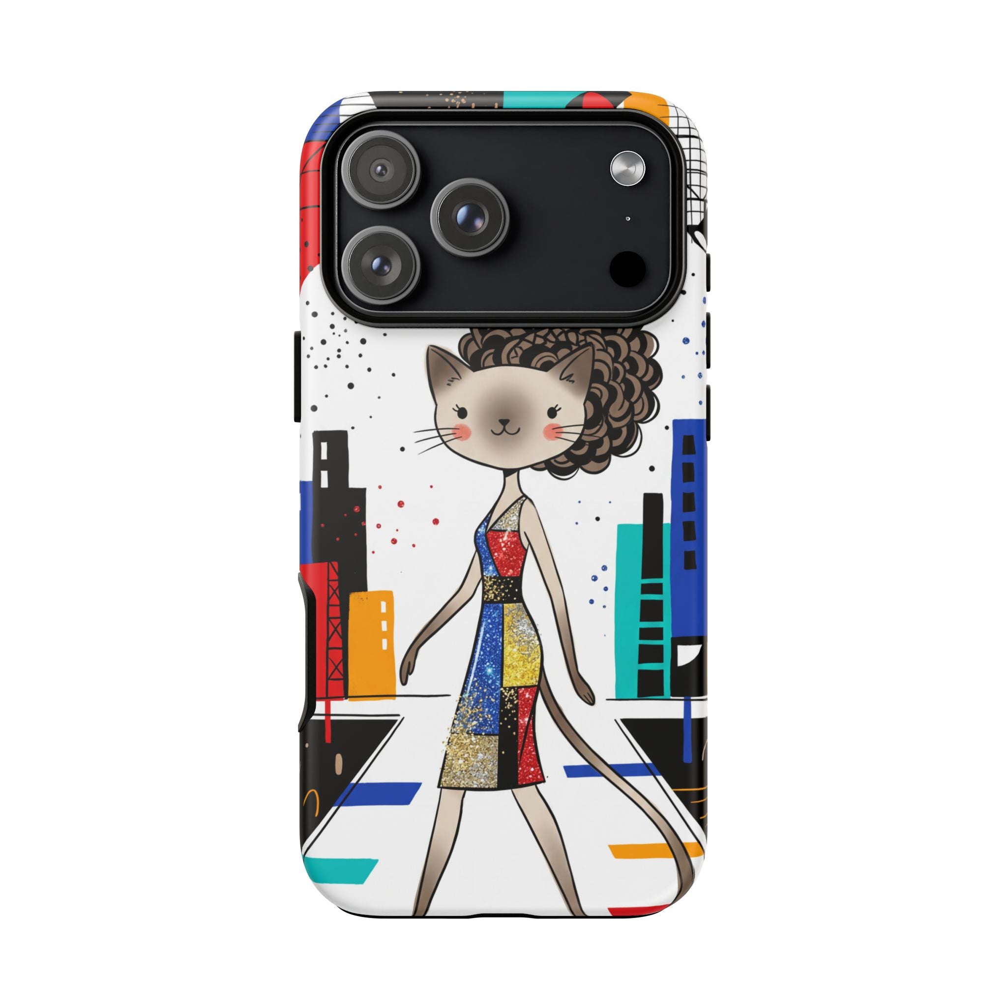 Catwalk City iPhone Case | Cute Fashion Cat
