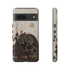 Gothic Skull Google Pixel Phone Case | Dark Floral Rose Art Cover