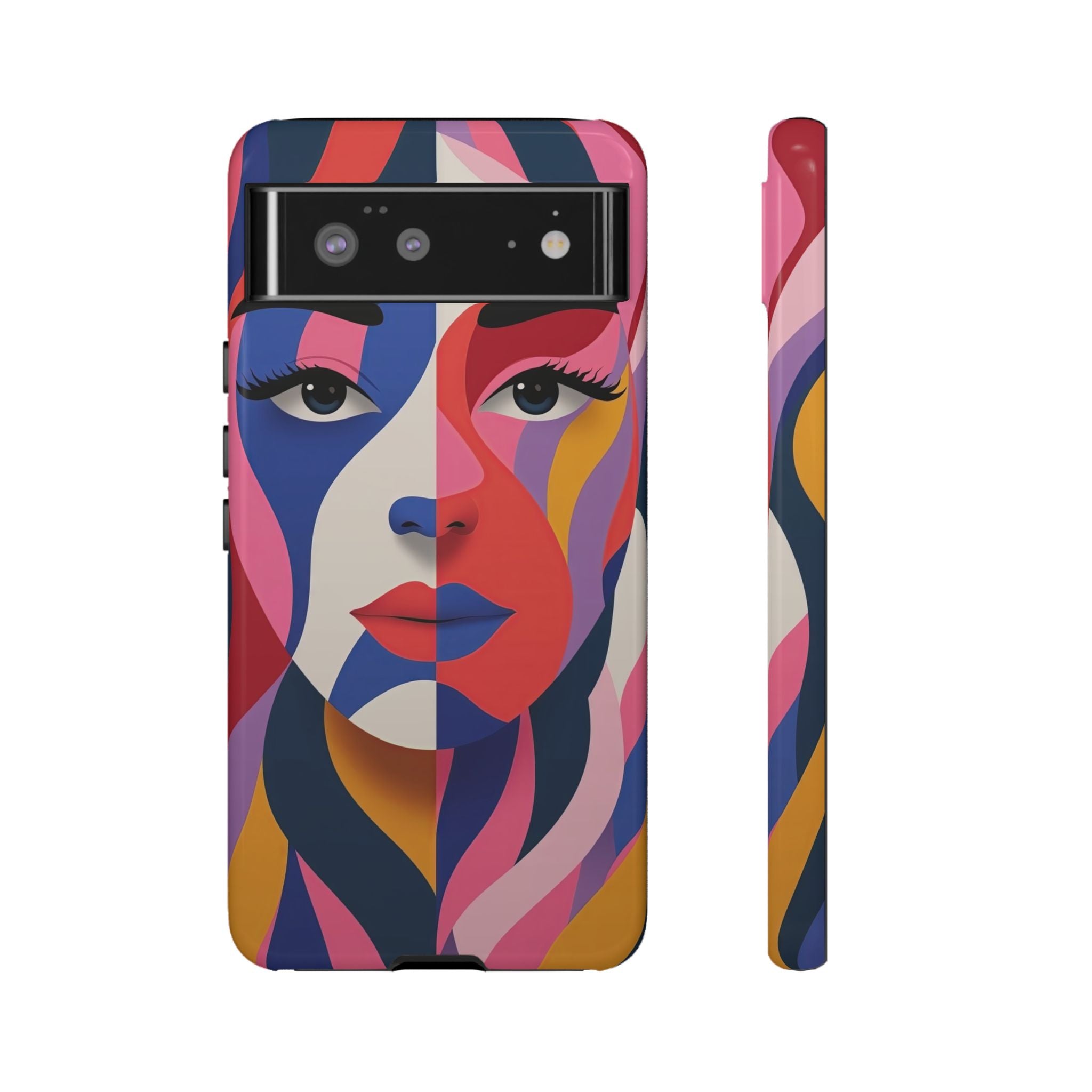Abstract Colourful Face Google Pixel Case | Vibrant Pop Art