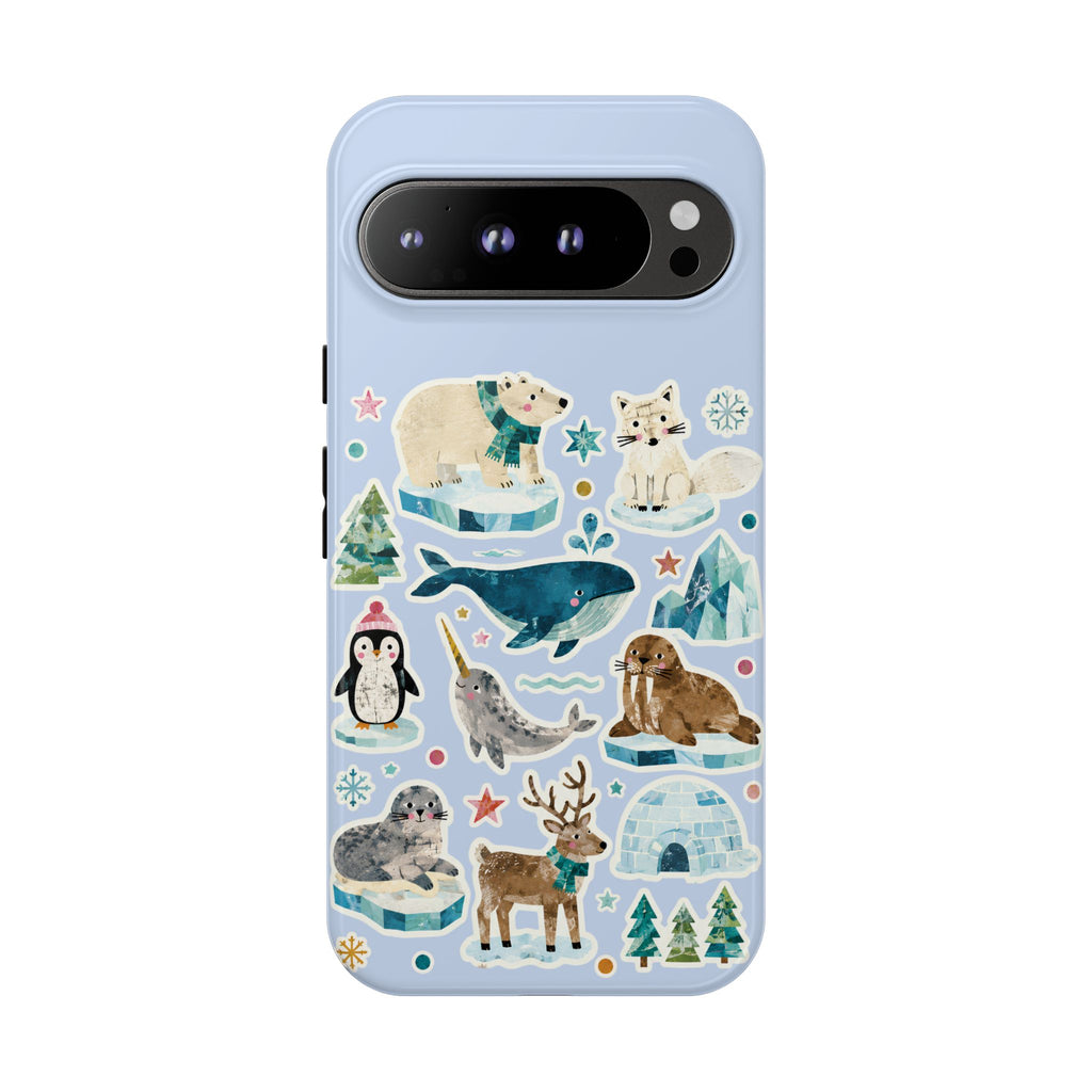 Cute Arctic Animals Tough Google Pixel Phone Case