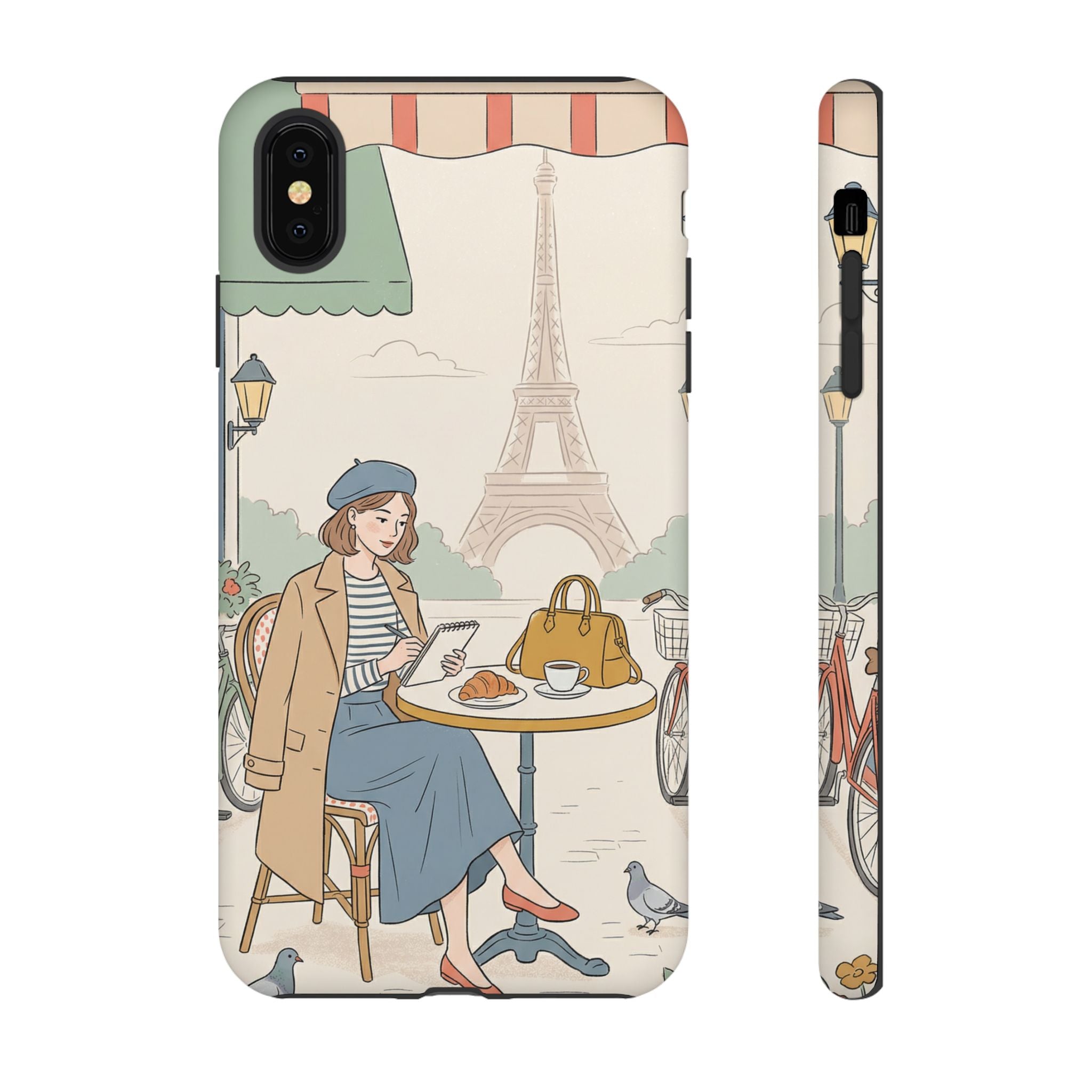 Paris Cafe iPhone Case | Cute Vintage Eiffel Tower Travel