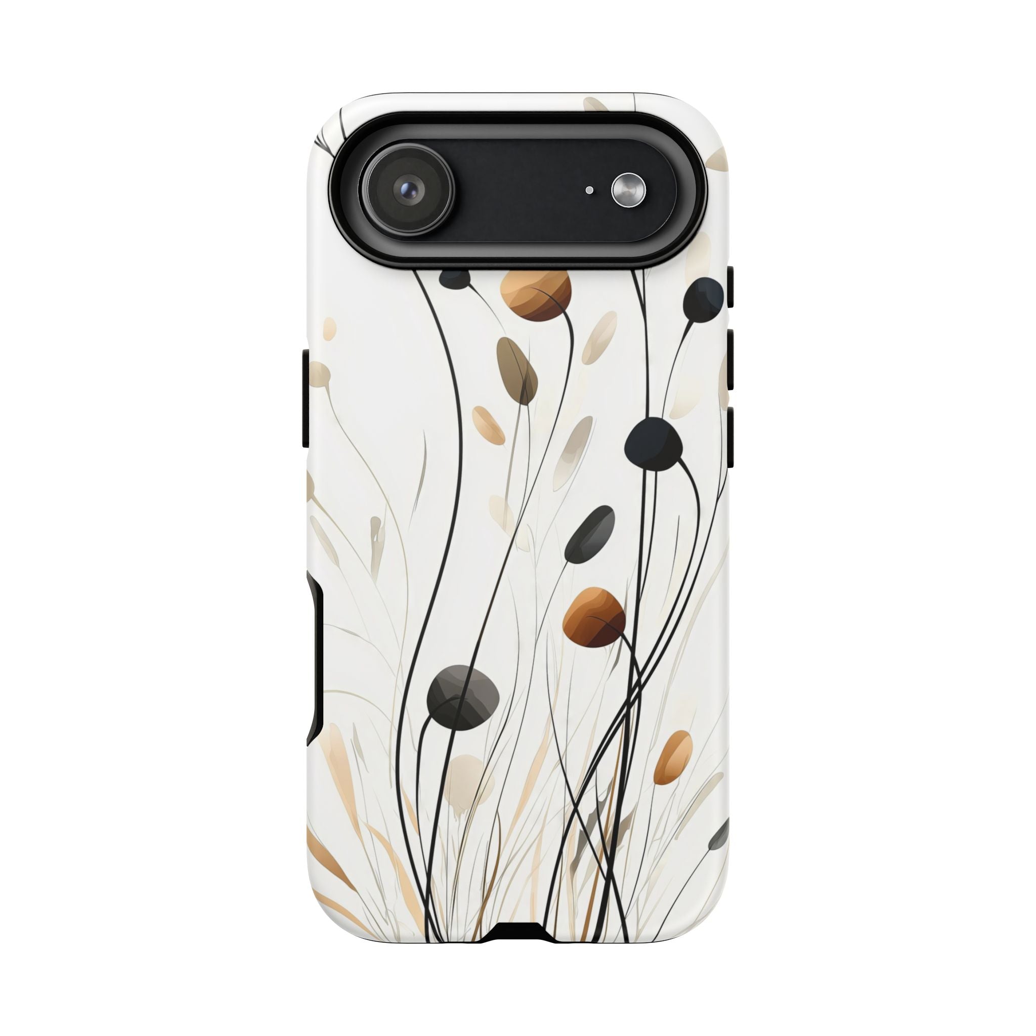 Floral Breeze Tough iPhone Case | Minimal Neutral Botanical Design