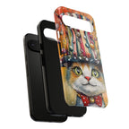 Cat in Colorful Top Hat Google Pixel Case — Whimsical Cat Art iPhone Case