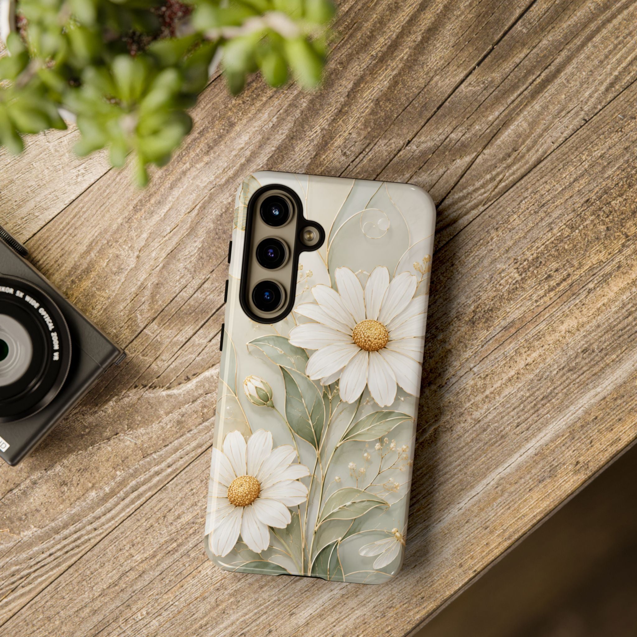 Vintage Daisy Samsung Galaxy Phone Case | Cottagecore Floral Phone Cover