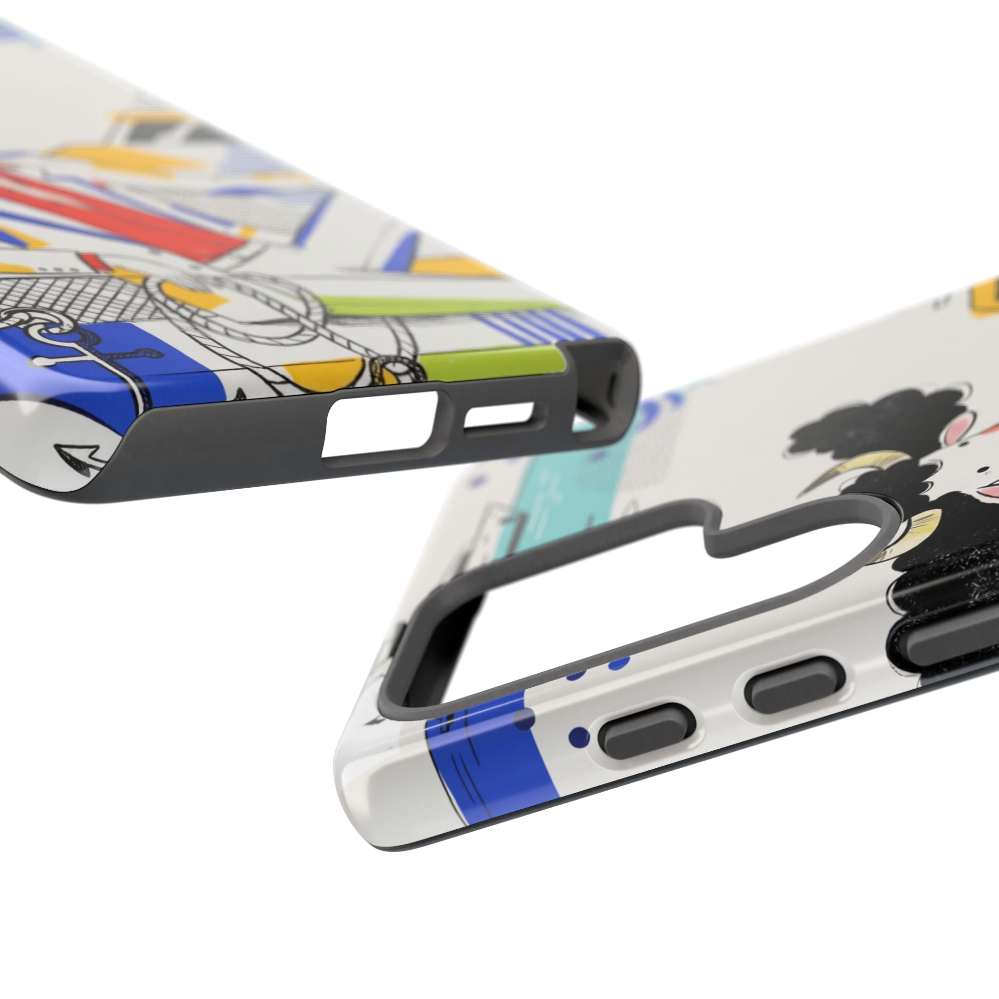 Nautical Cow Graphic Protective Samsung Galaxy Phone Case