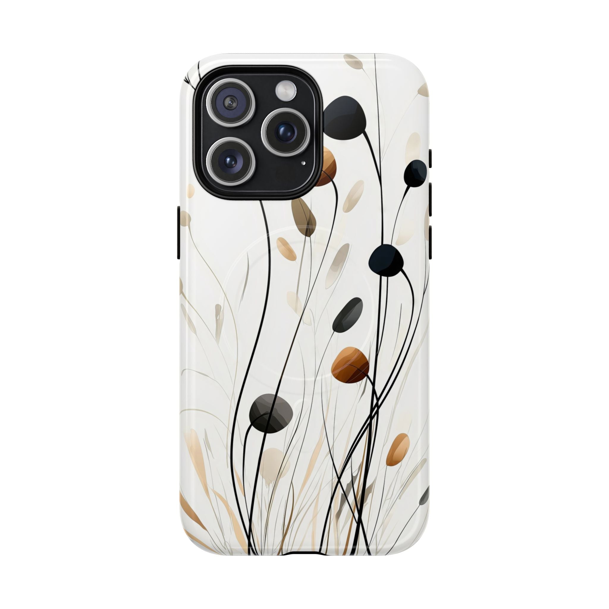 Custodia MagSafe per iPhone Floral Breeze | Design botanico neutro minimale
