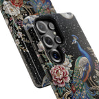 Peacock Moon Tough Samsung Galaxy Phone Case | Elegant Floral Phone Case