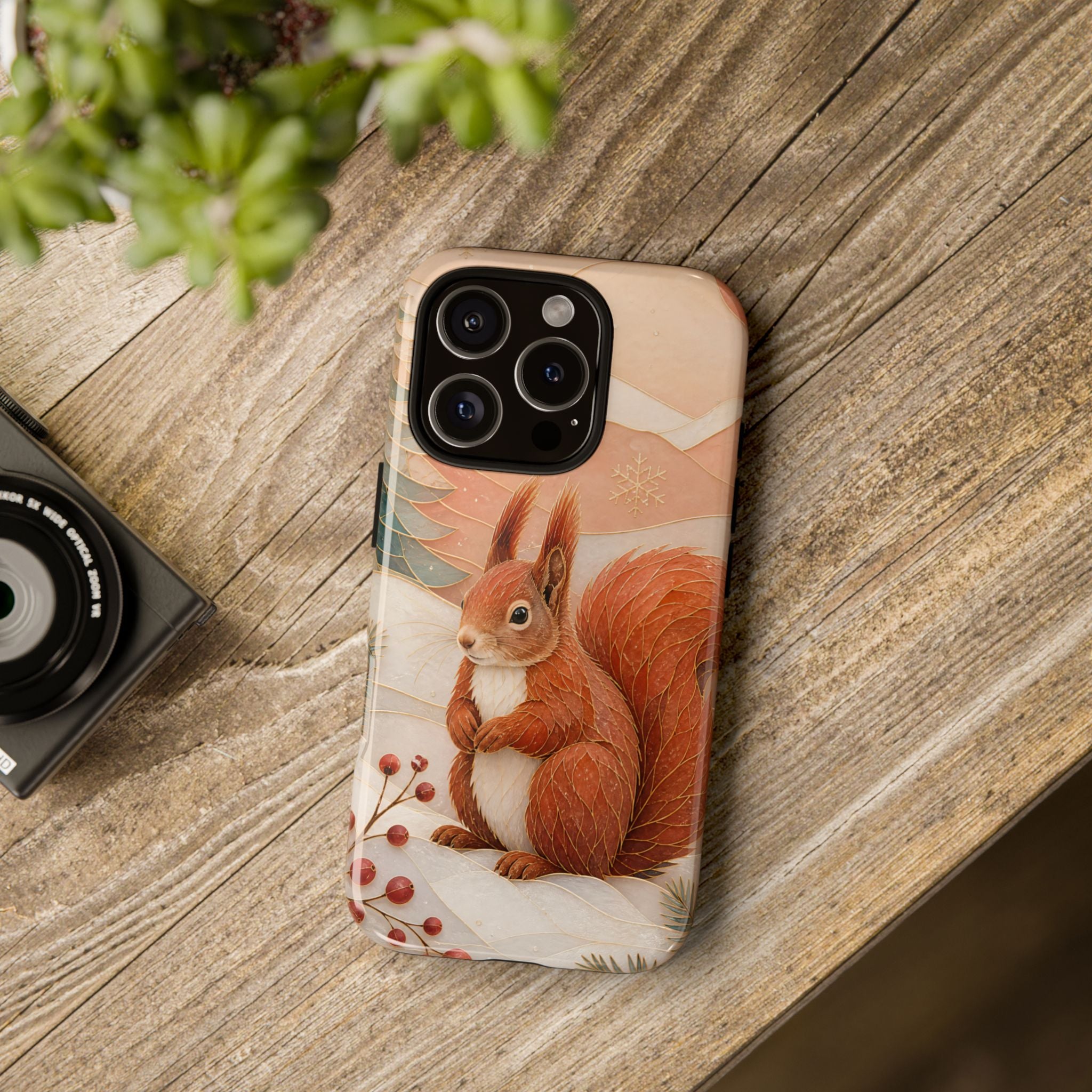 Winter Squirrel iPhone Case | Woodland Animal iPhone Case