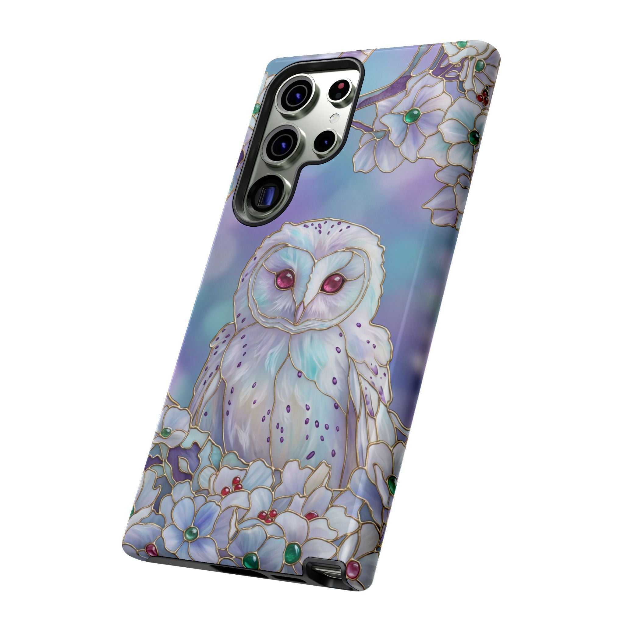 Floral Pastel Mystic Barn Owl Samsung Galaxy Case