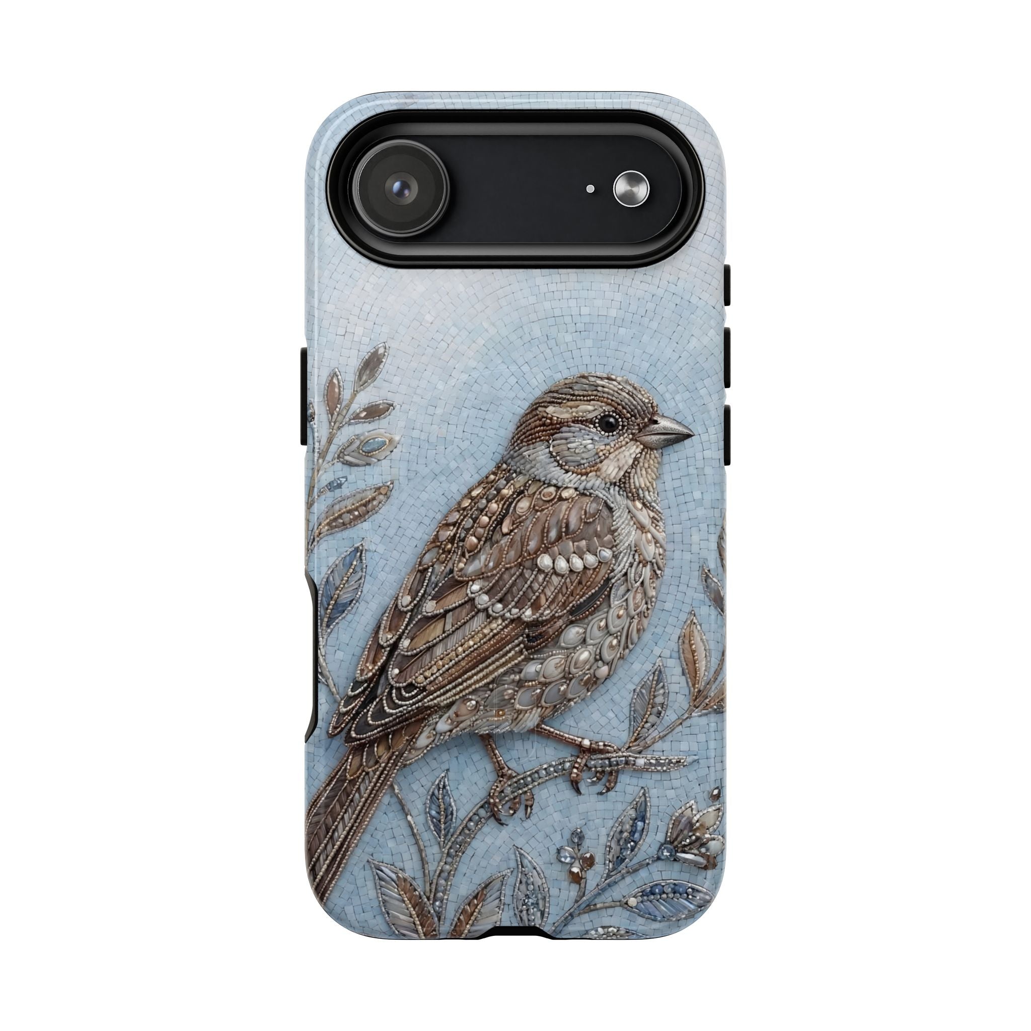 Bird Illustration MagSafe iPhone Case — Sparrow Art Tough Phone Cover