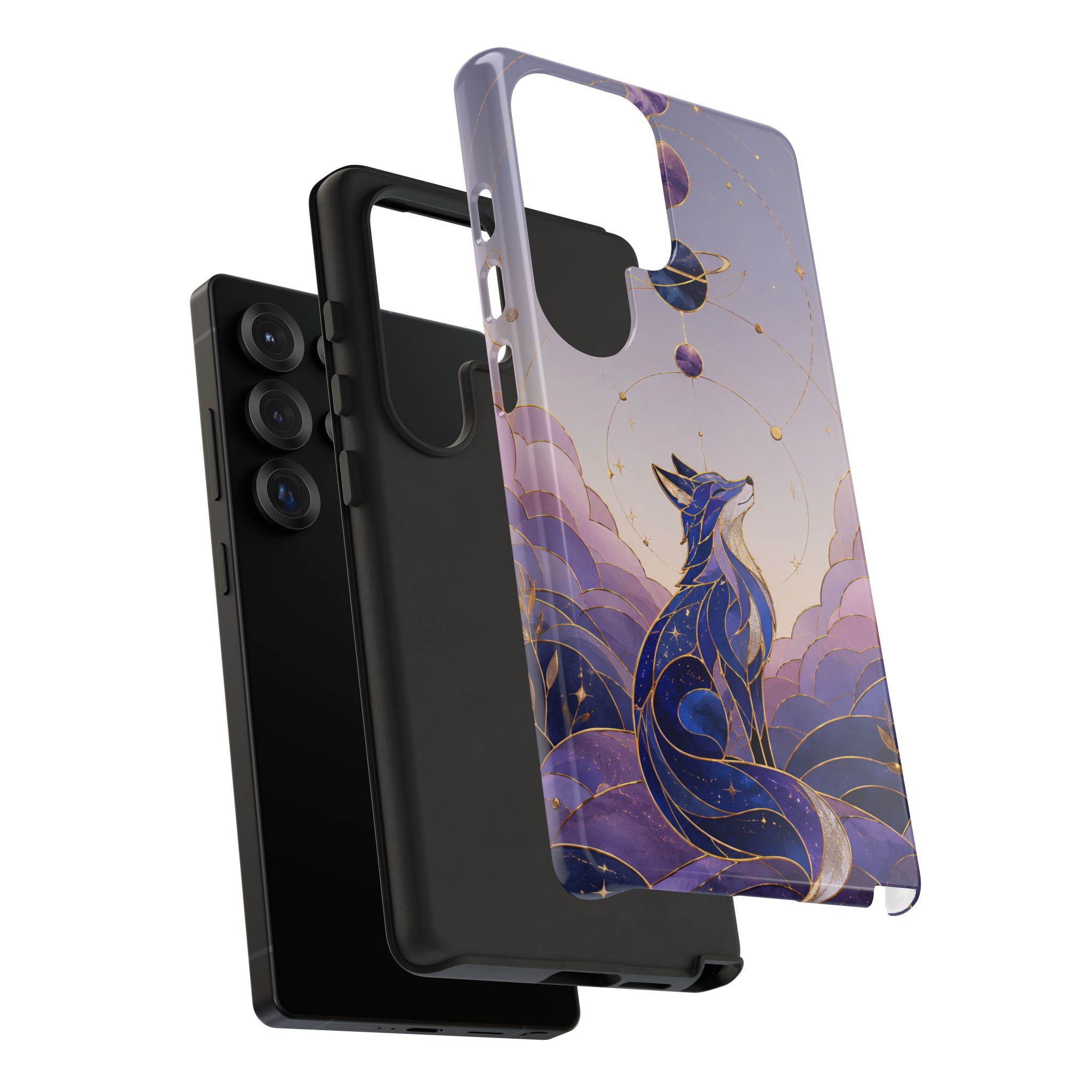 Celestial Fox Samsung Galaxy Phone Case | Moon Fox Phone Case