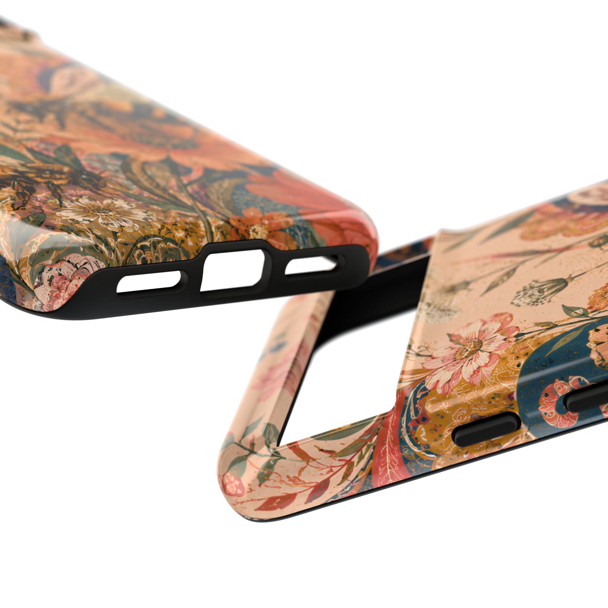 Honeybee Tough Google Pixel Phone Case | Vintage Botanical Flower Cover