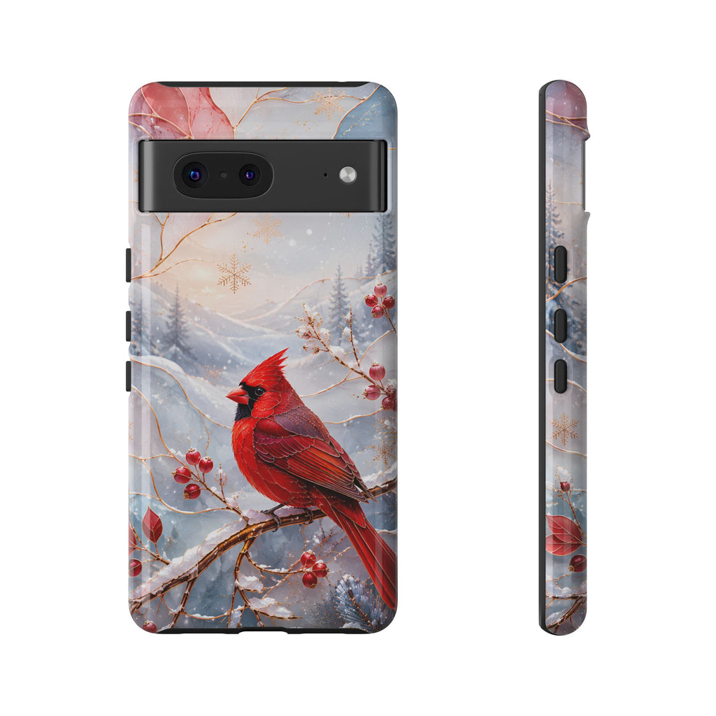 Cardinal Google Pixel Phone Case | Winter Bird Phone Case