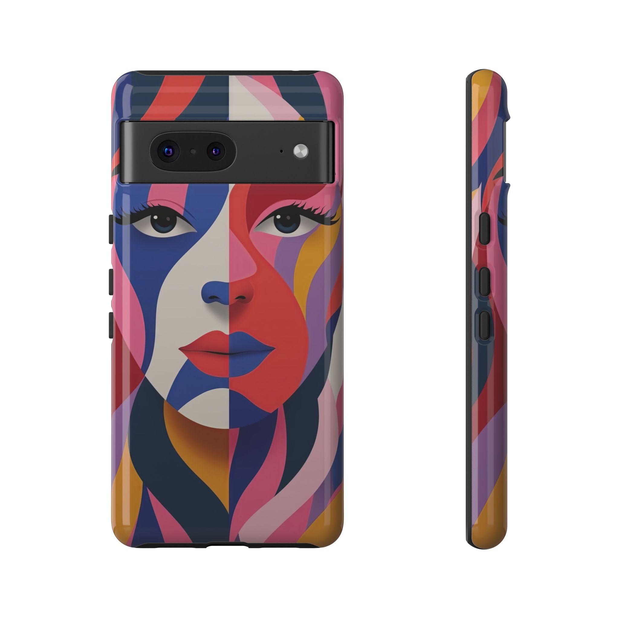 Abstract Colourful Face Google Pixel Case | Vibrant Pop Art