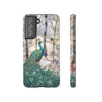 Custodia per Samsung Galaxy con motivo in vetro colorato con pavone