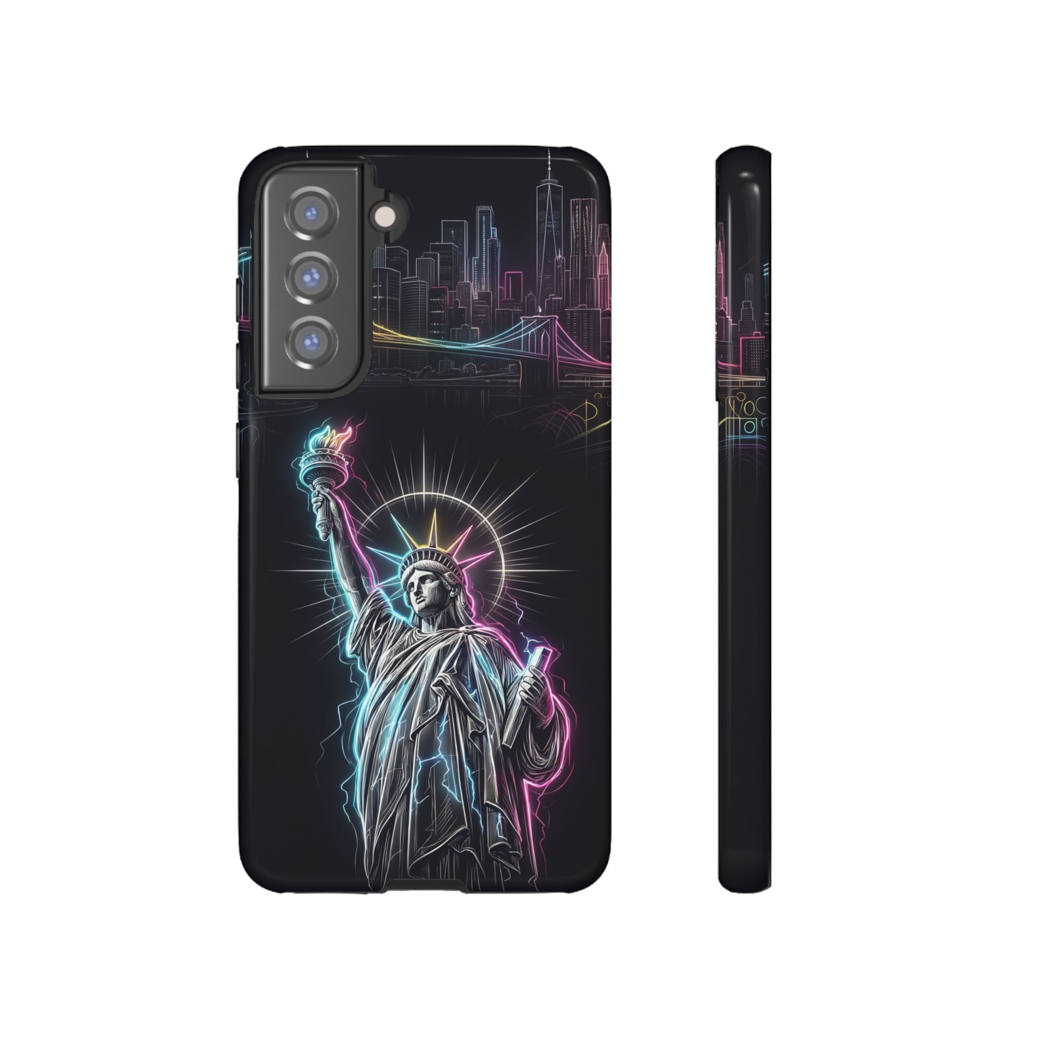 Neon Statue of Liberty Tough Samsung Galaxy Phone Case