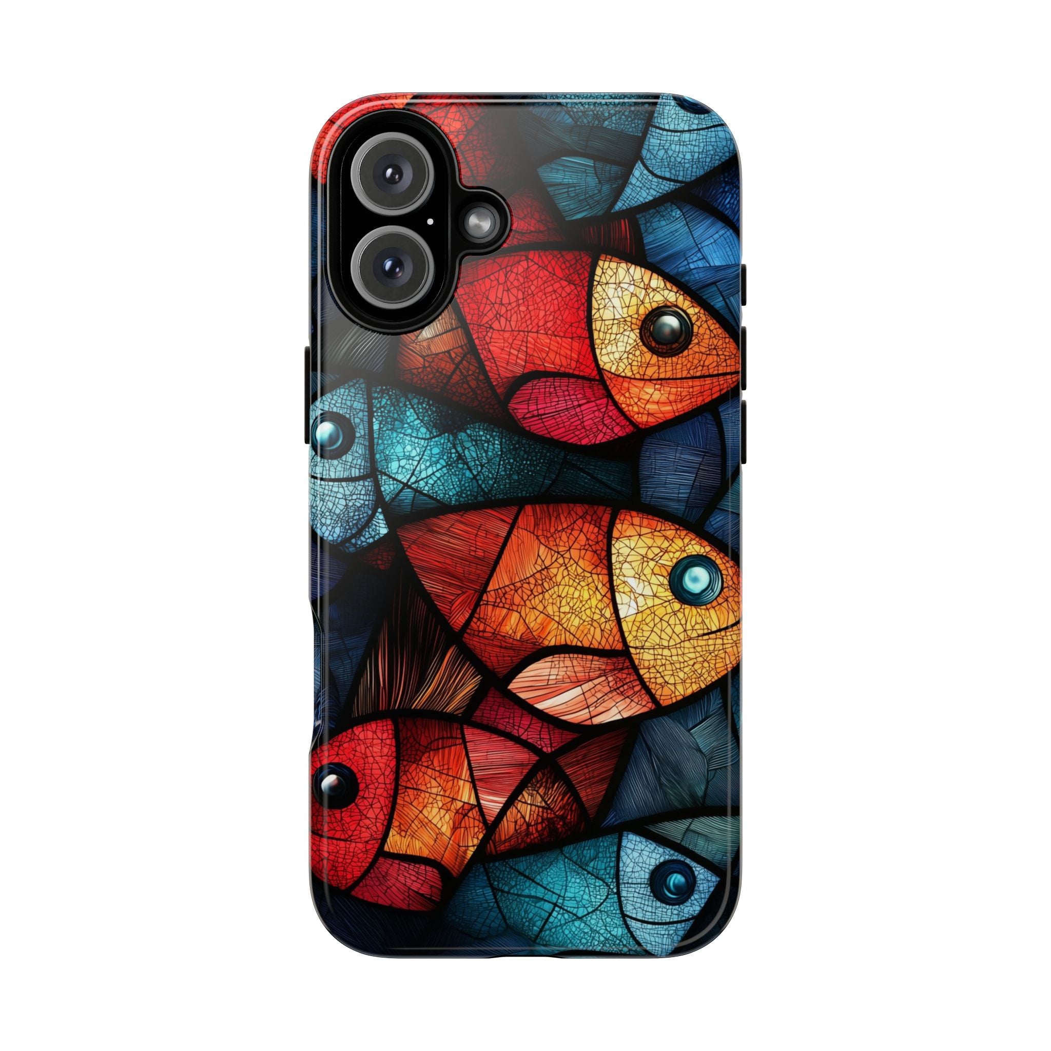 Fish Mosaic Tough iPhone Case — Colourful Artistic Fish Pattern