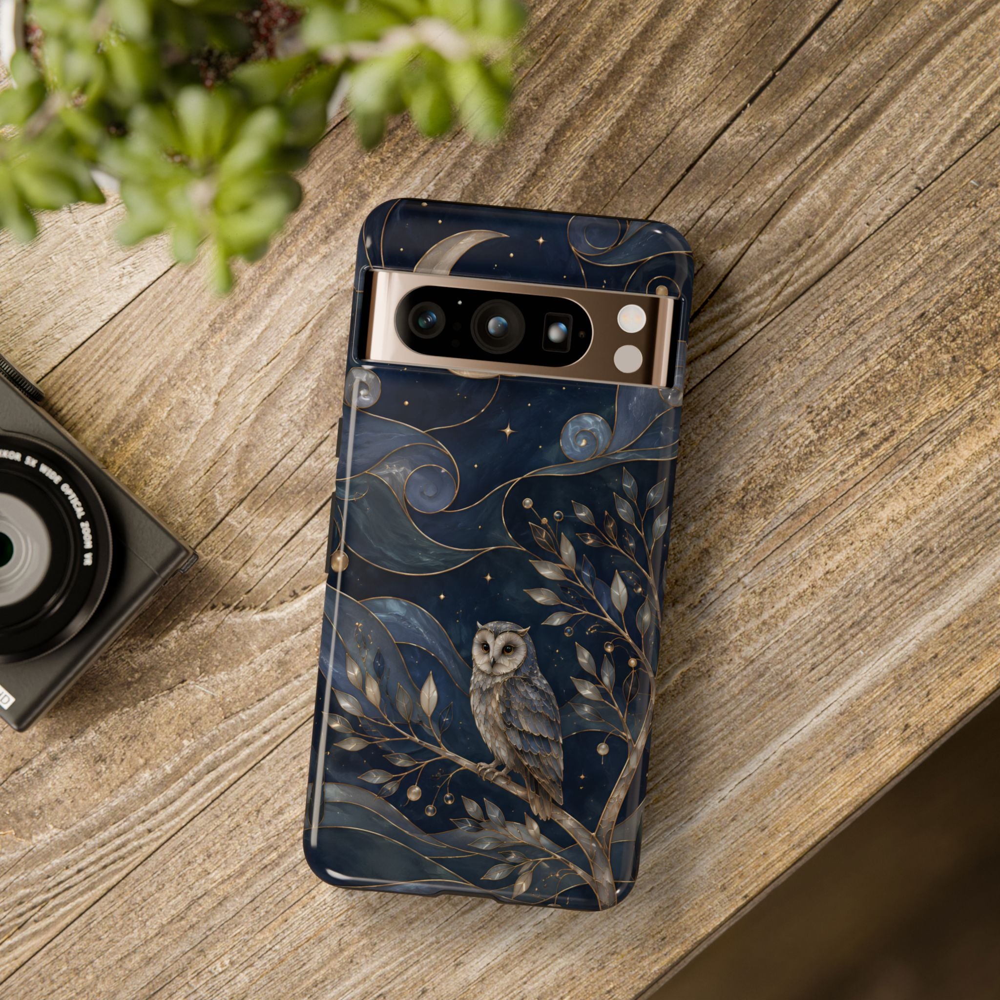 Barn Owl Google Pixel Phone Case | Midnight Forest Art Cover