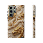 Dragon Relief Samsung Galaxy Case — Gold Carved Dragon Protective Cover