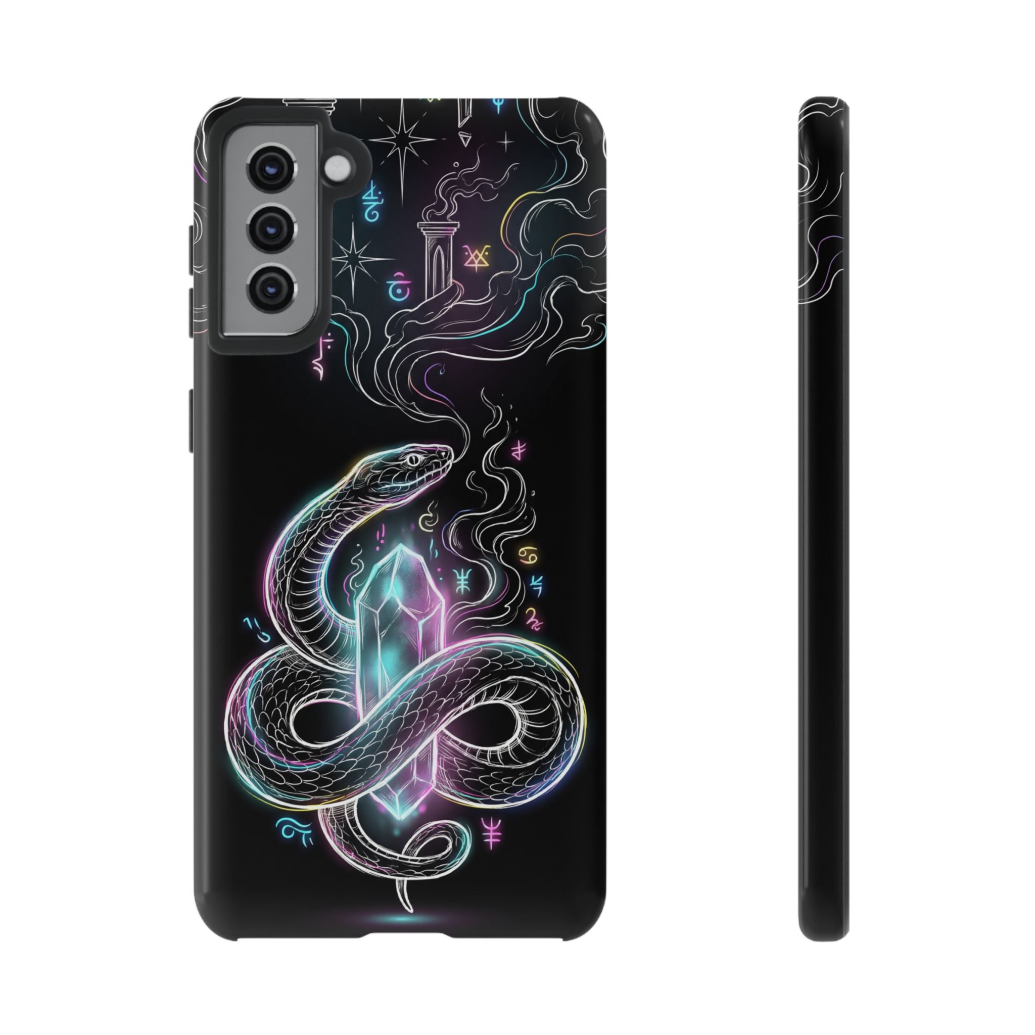 Neon Occult Mystic Snake Crystal Samsung Galaxy Phone Case