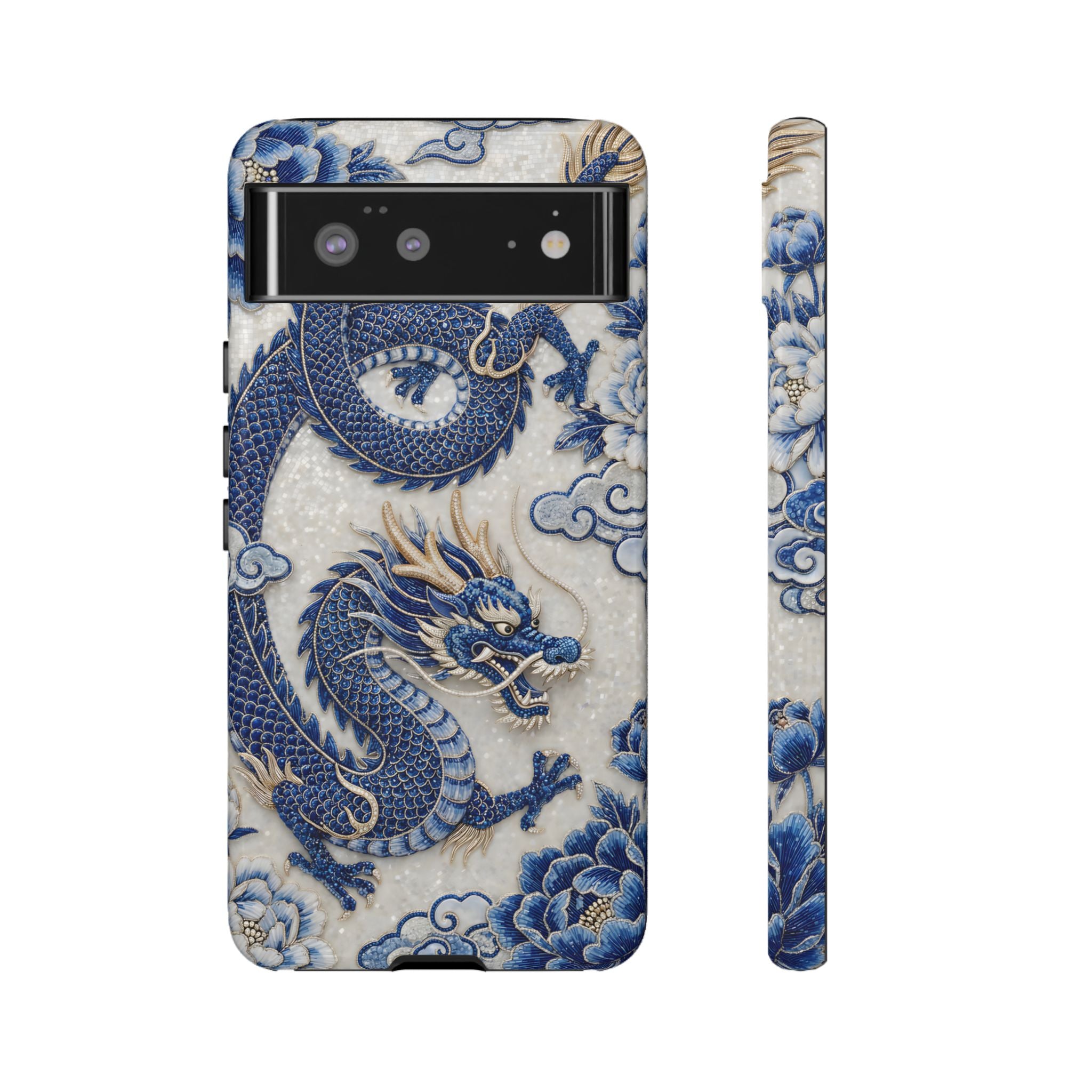 Asian Zodiac Dragon Google Pixel Phone Case V2 | Blue & White Porcelain Luxury Protective Case | Year of the Dragon Gift