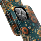 Whimsical Night Village iPhone Case | Floral Moonlit Art Tough Case