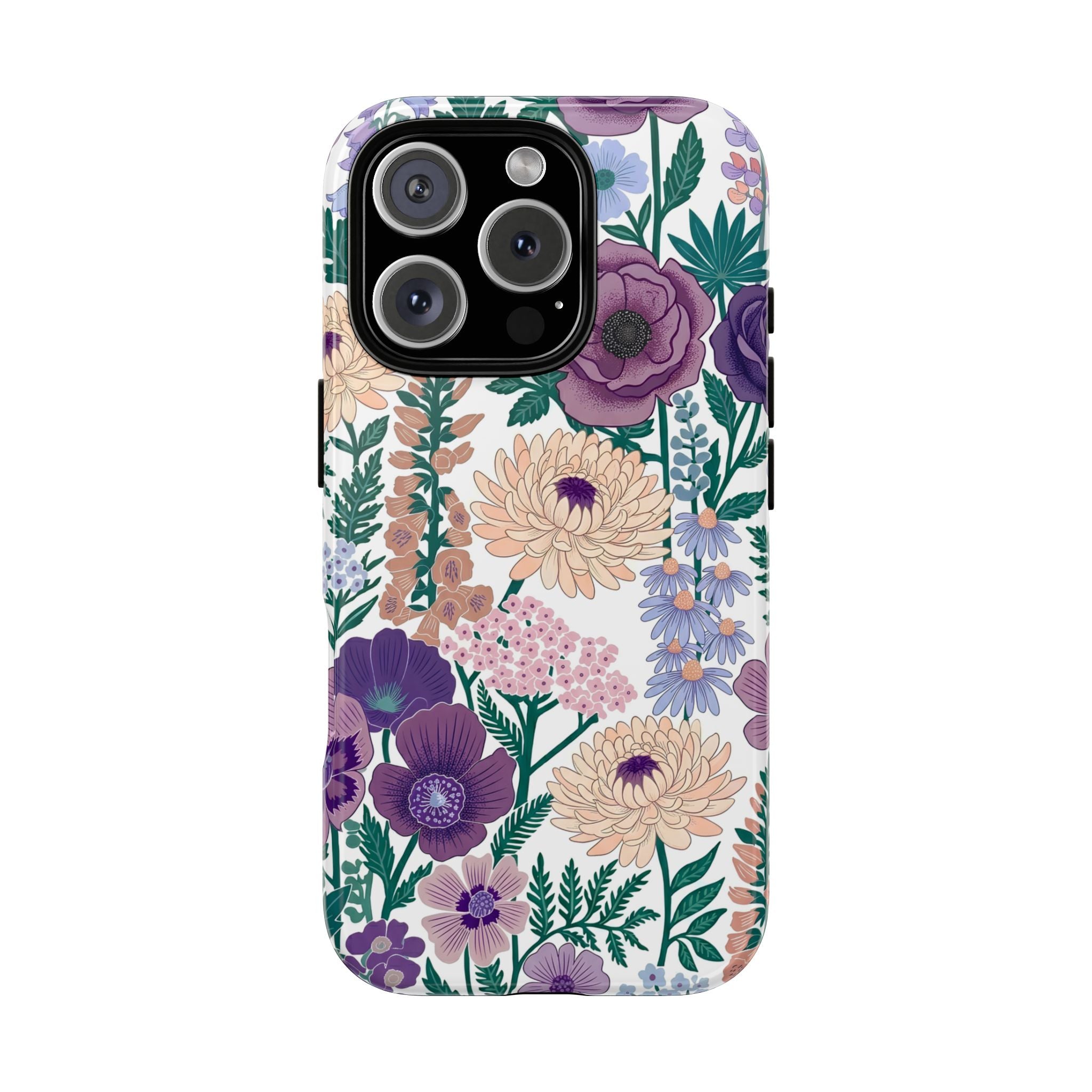 Floral Purple Garden iPhone Case | Tough Protective Phone Cover