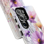Floral Watercolour Tough Samsung Galaxy Case | Purple & Yellow Wildflowers