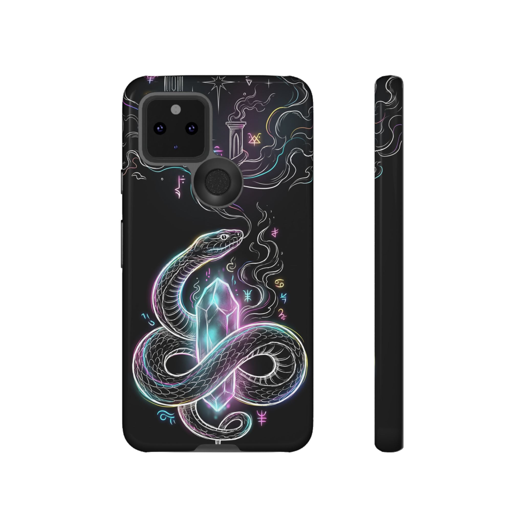 Neon Occult Mystic Snake Crystal Google Pixel Phone Case
