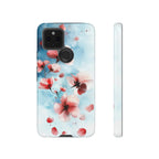 Floral Cherry Blossom Google Pixel Case | Pastel Pink Blue