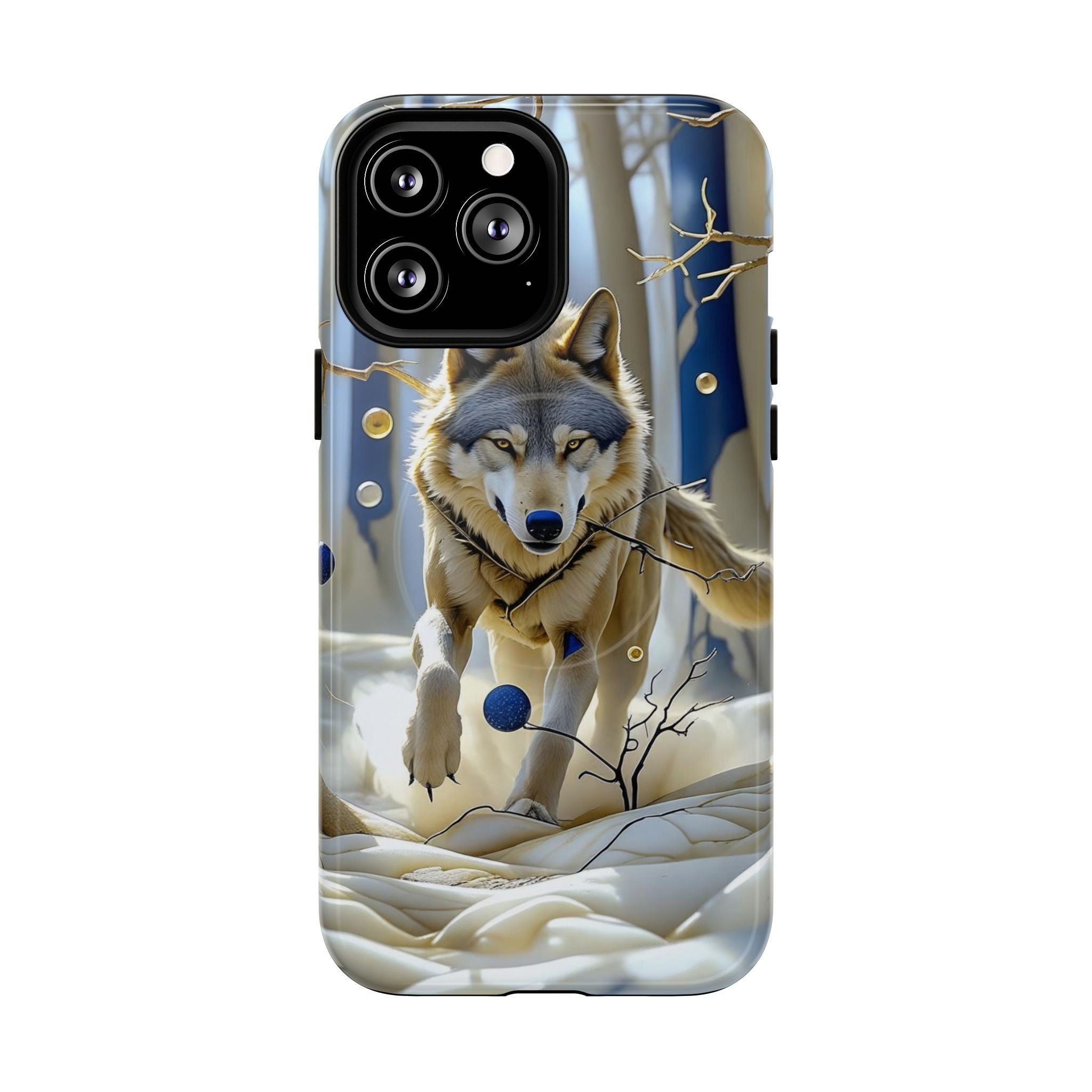 Wolf Running Tough MagSafe Protective iPhone Case