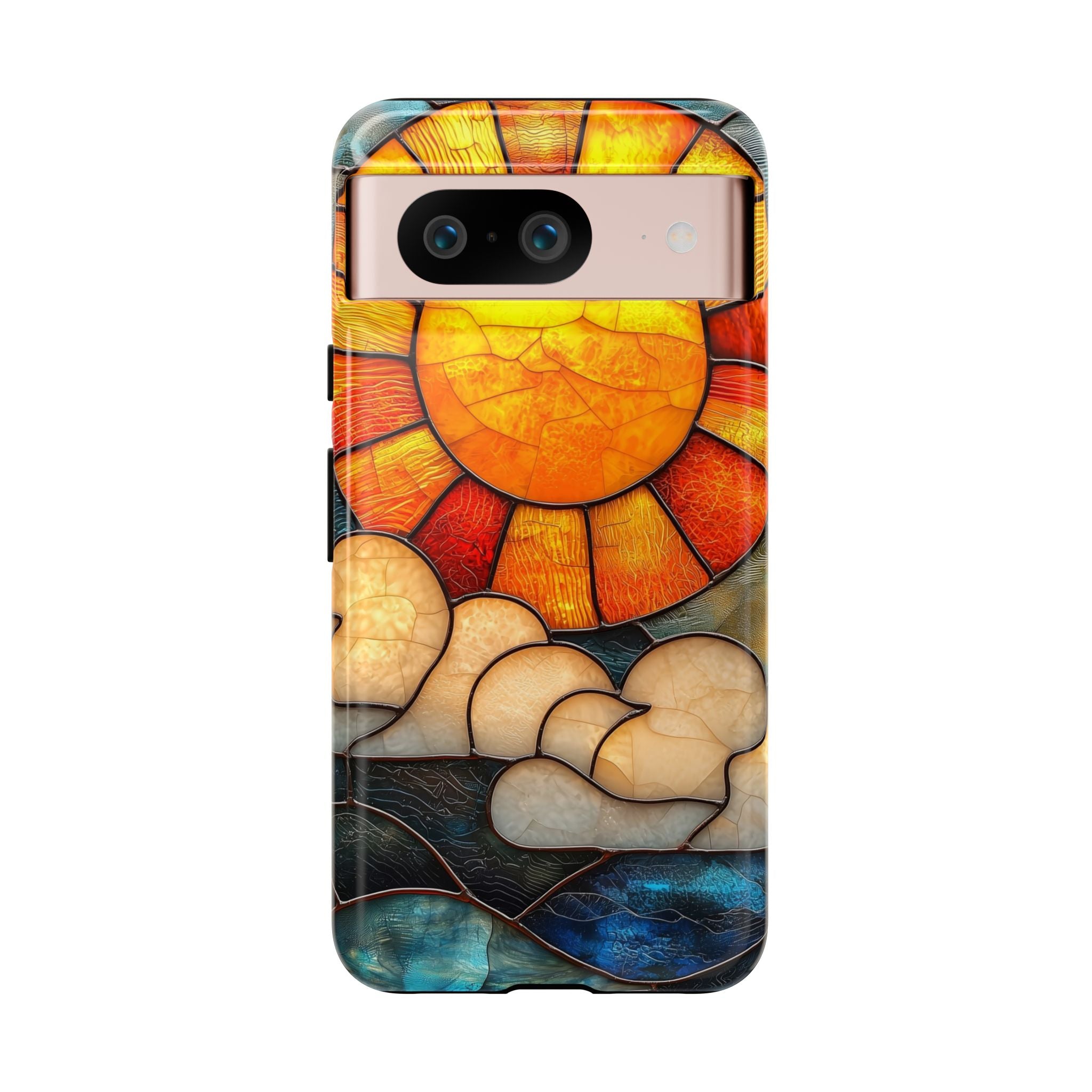 Stained Glass Sun & Clouds Google Pixel Case