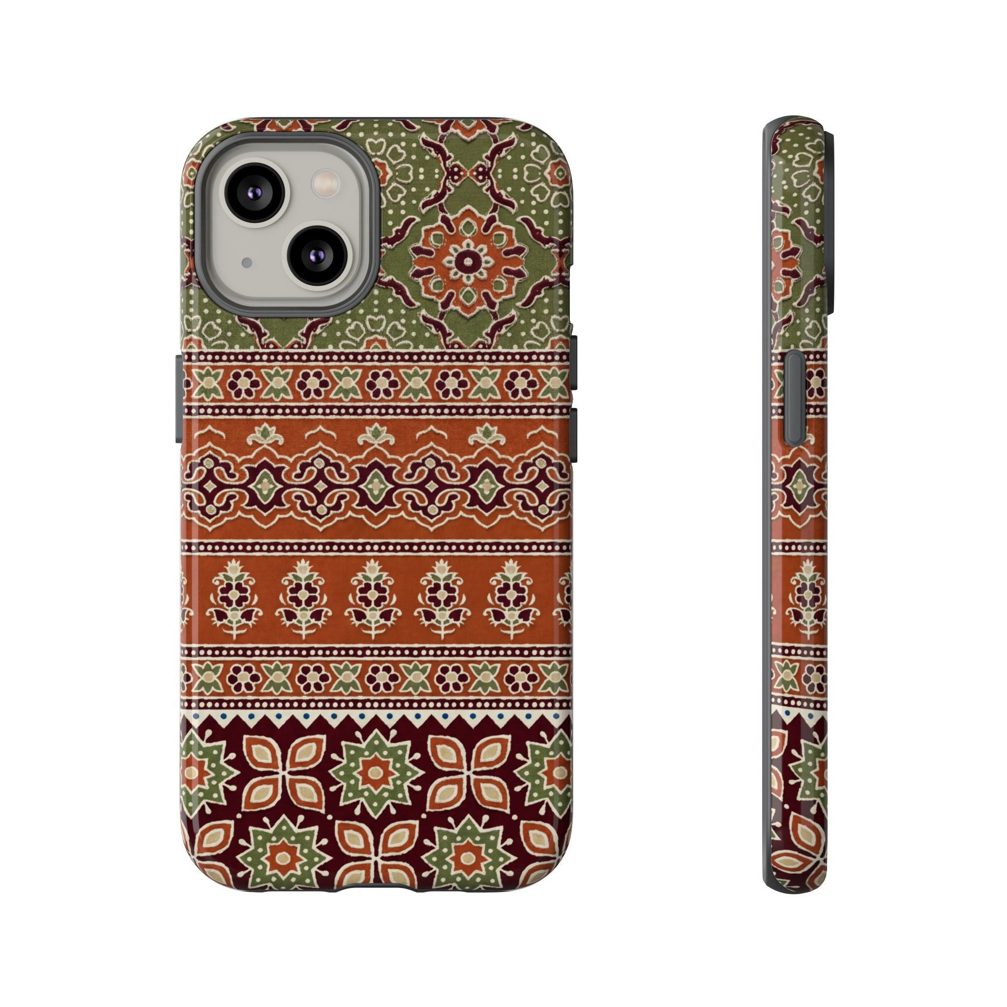 Batik Floral Protective iPhone Case