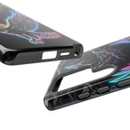 Neon Eagle Samsung Galaxy Phone Case with Mountain Design