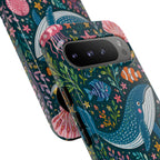 Ocean Creatures Tough  Google Pixel Phone Case | Whale, Octopus & Turtle Underwater Pattern