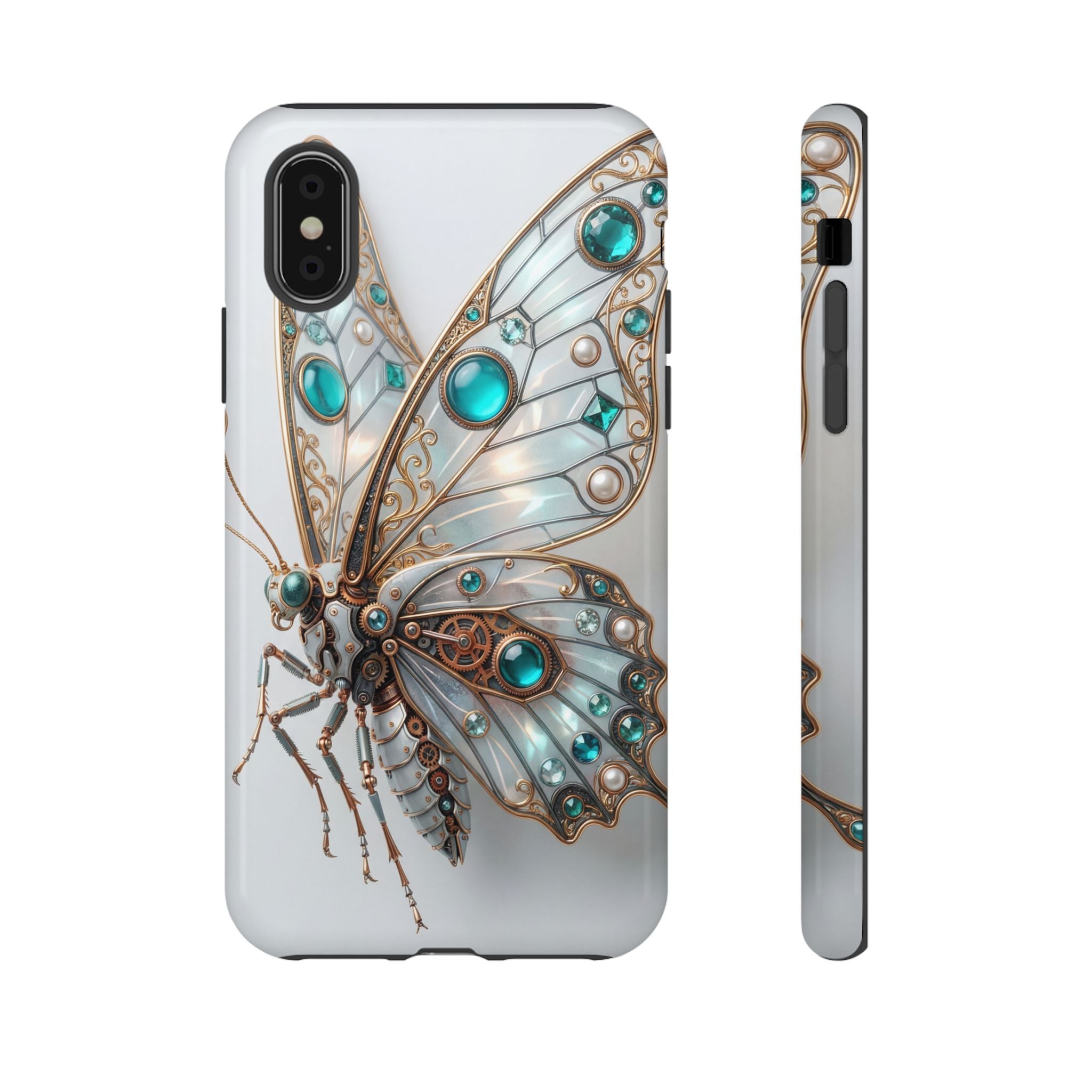 Butterfly Gem Phone Case — Steampunk Teal Jewel iPhone Case