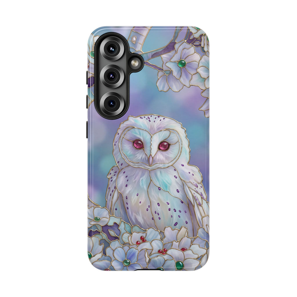 Floral Pastel Mystic Barn Owl Samsung Galaxy Case