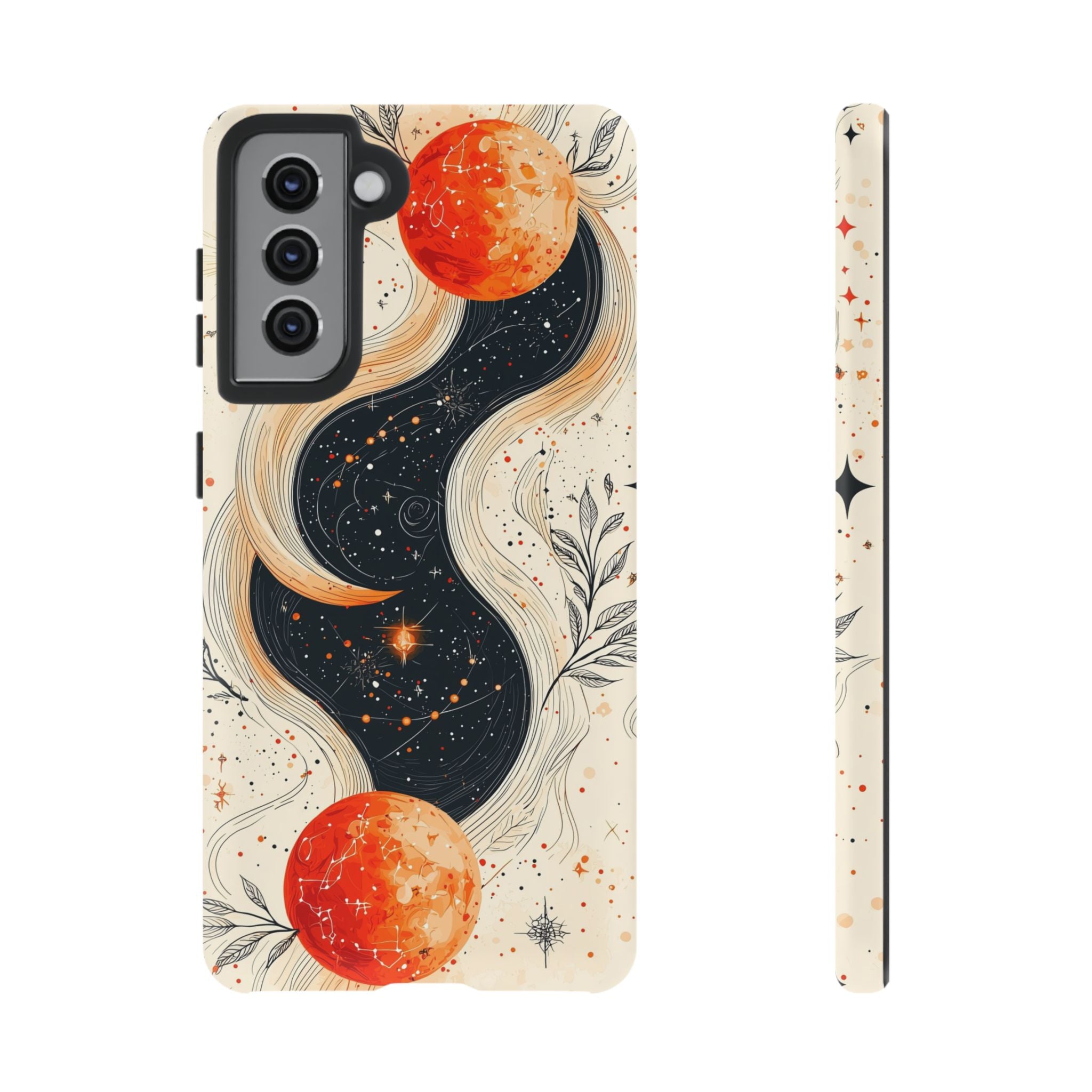 Astrology Galaxy Samsung Galaxy Case | Red Moon Celestial Waves